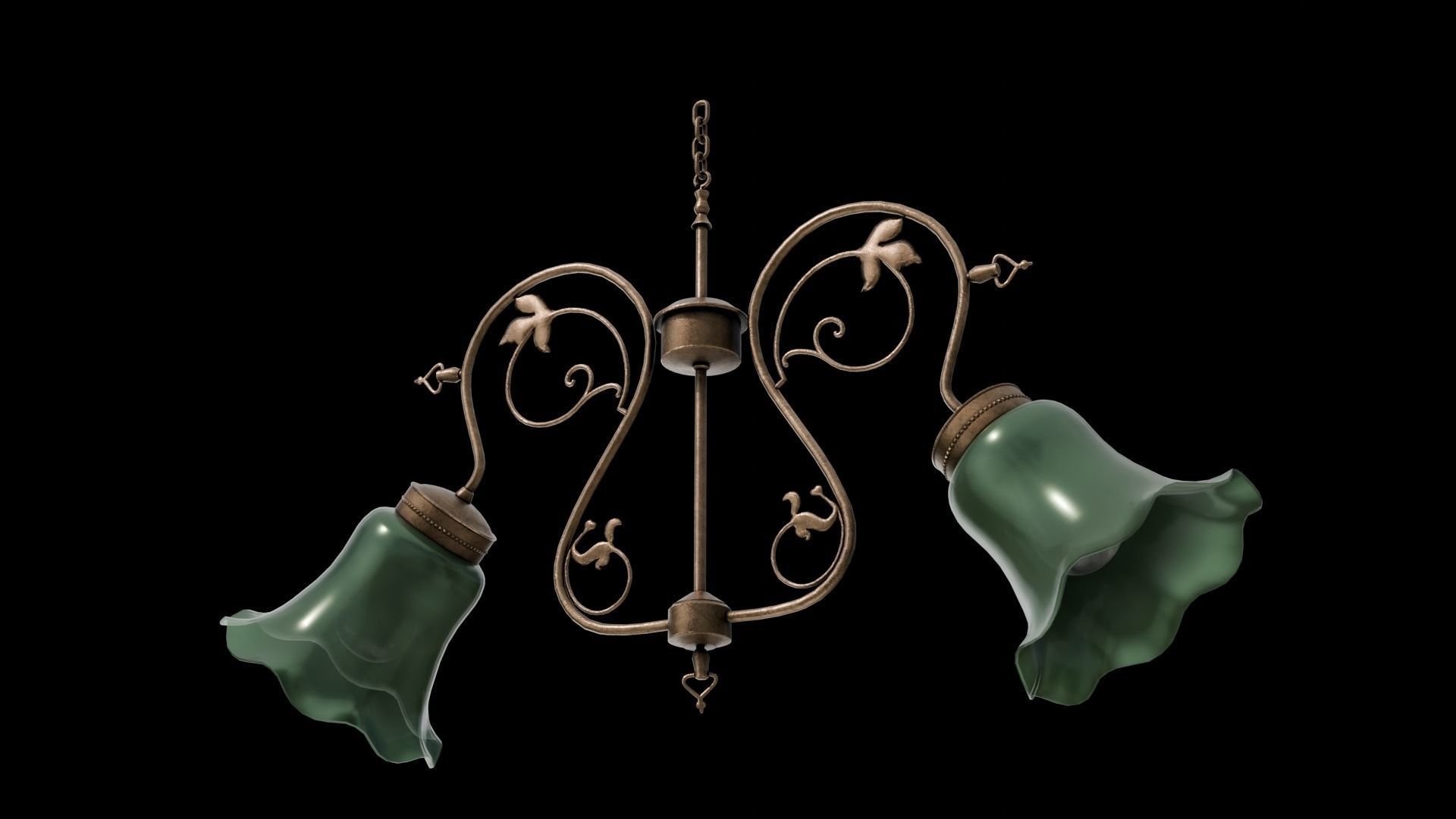 Vintage chandelier 3D model_10
