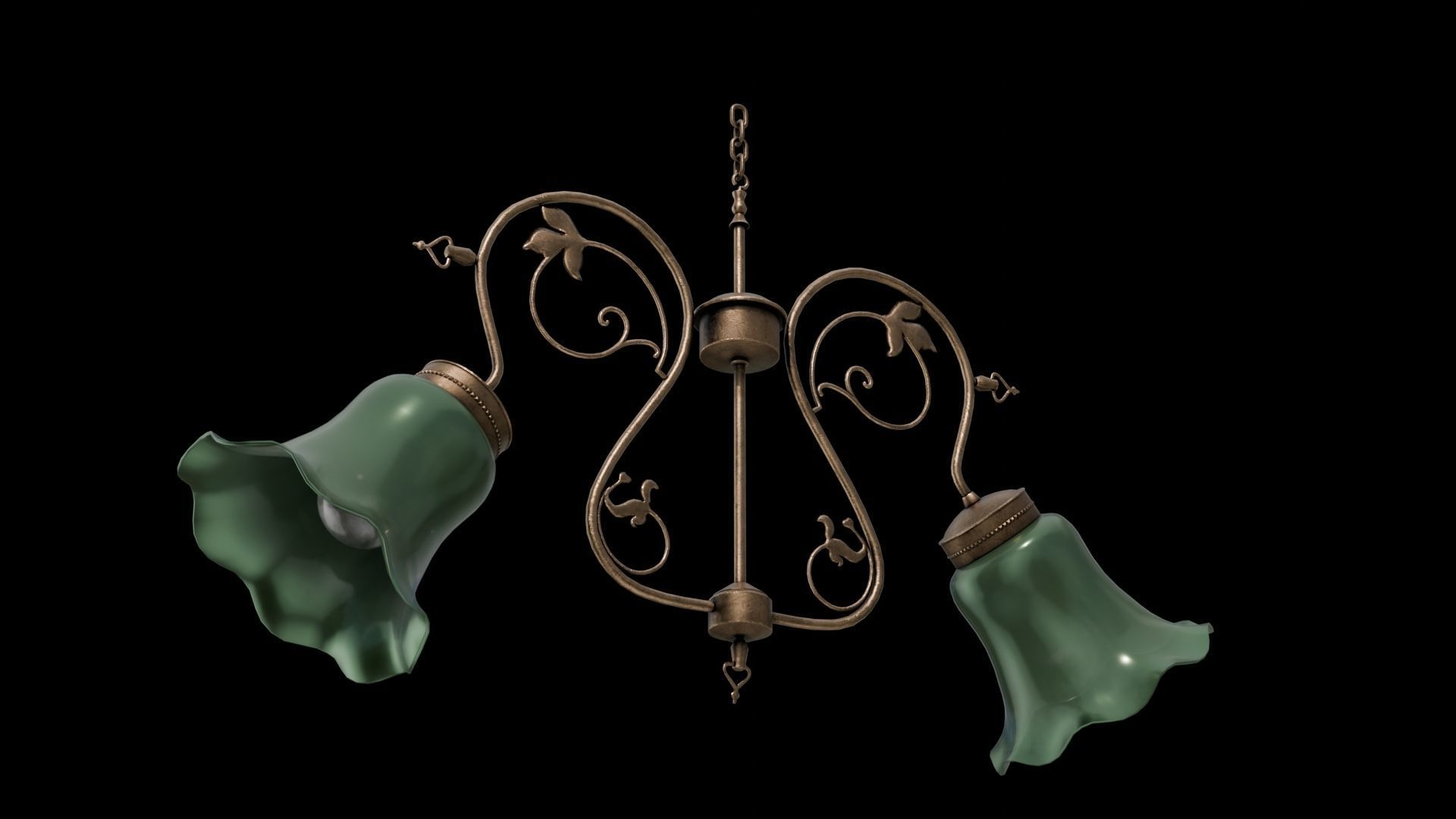 Vintage chandelier 3D model_12