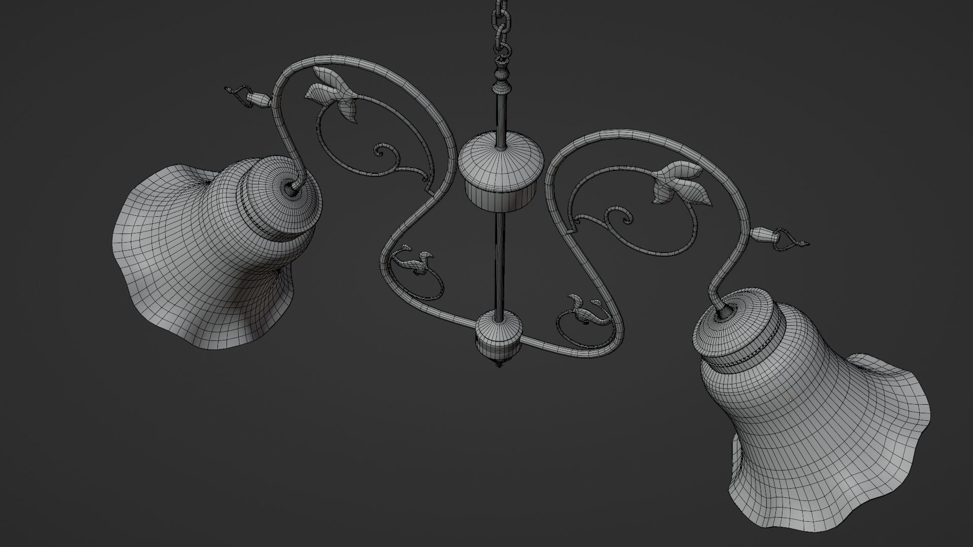 Vintage chandelier 3D model_24