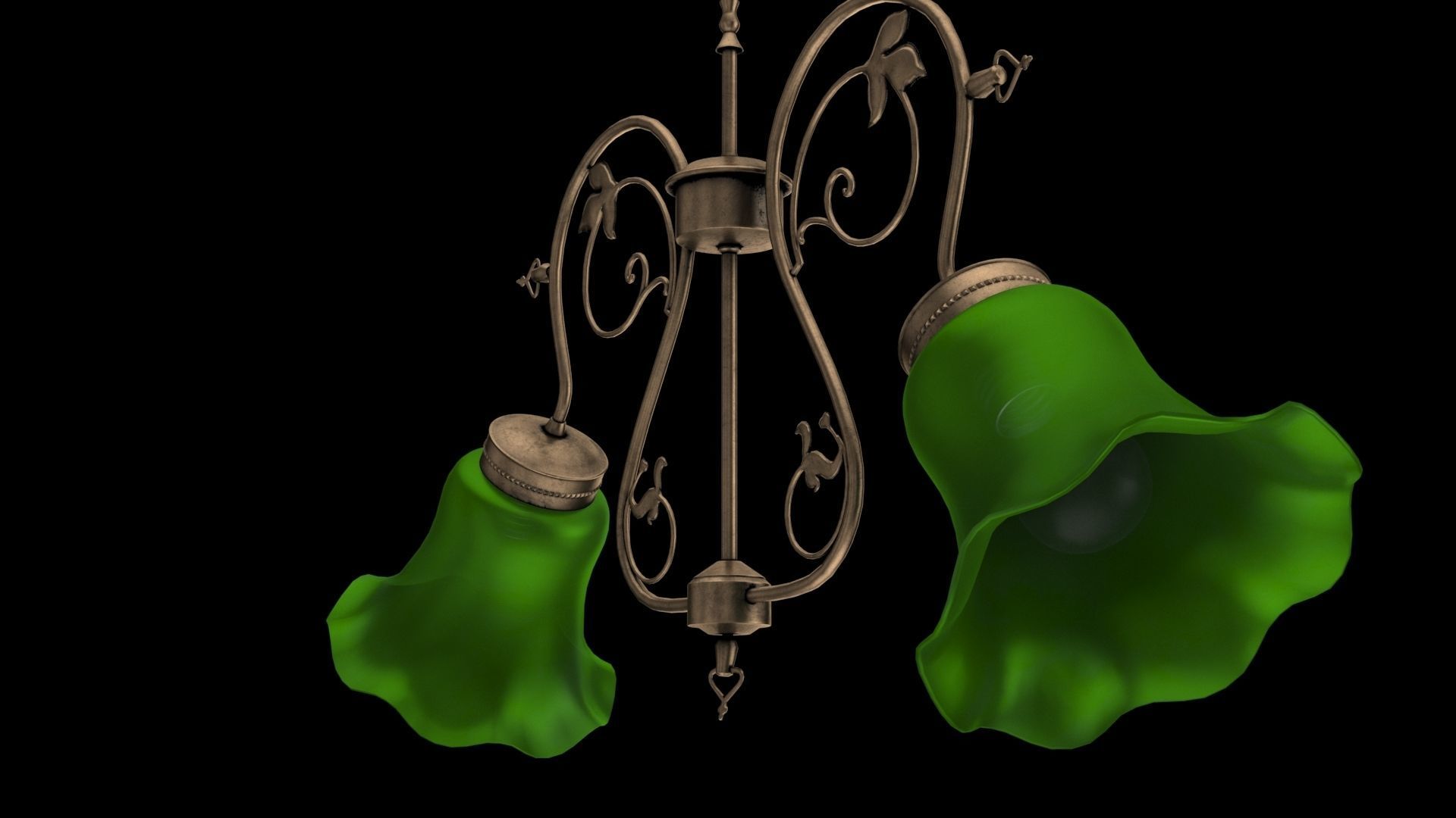Vintage chandelier 3D model_3