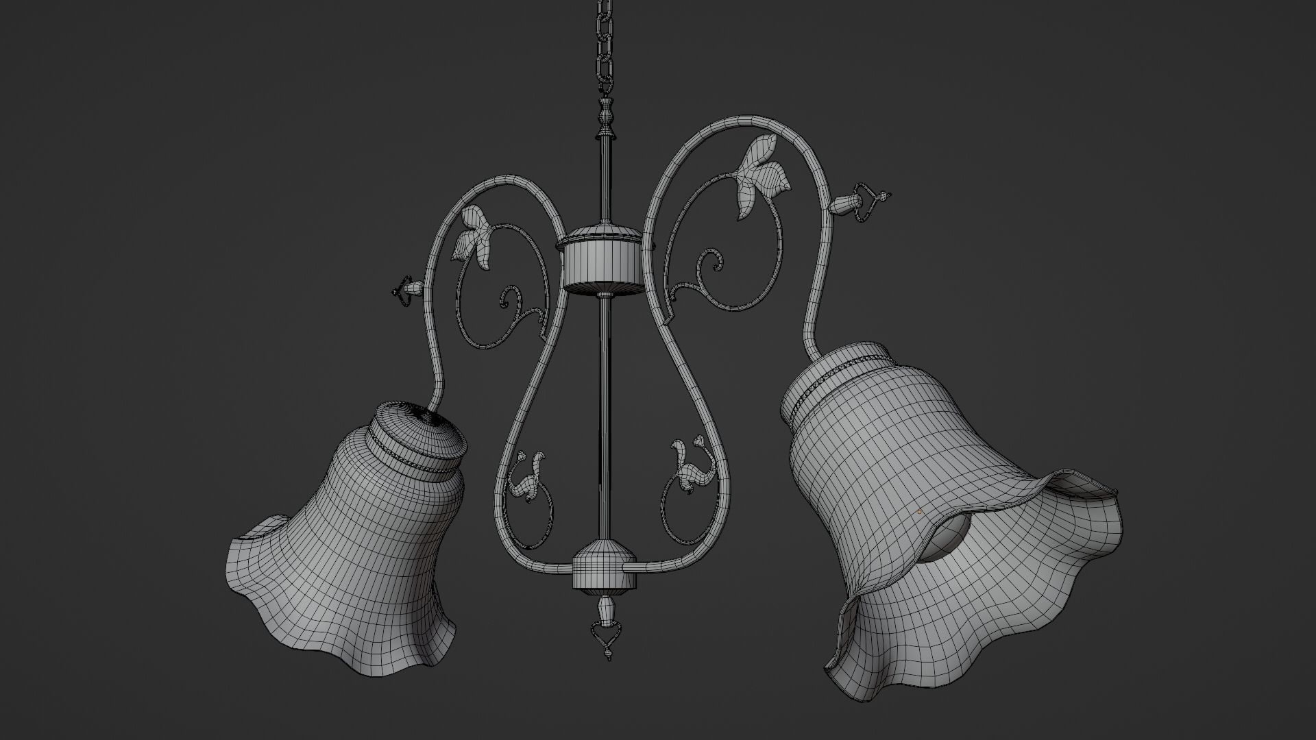 Vintage chandelier 3D model_22