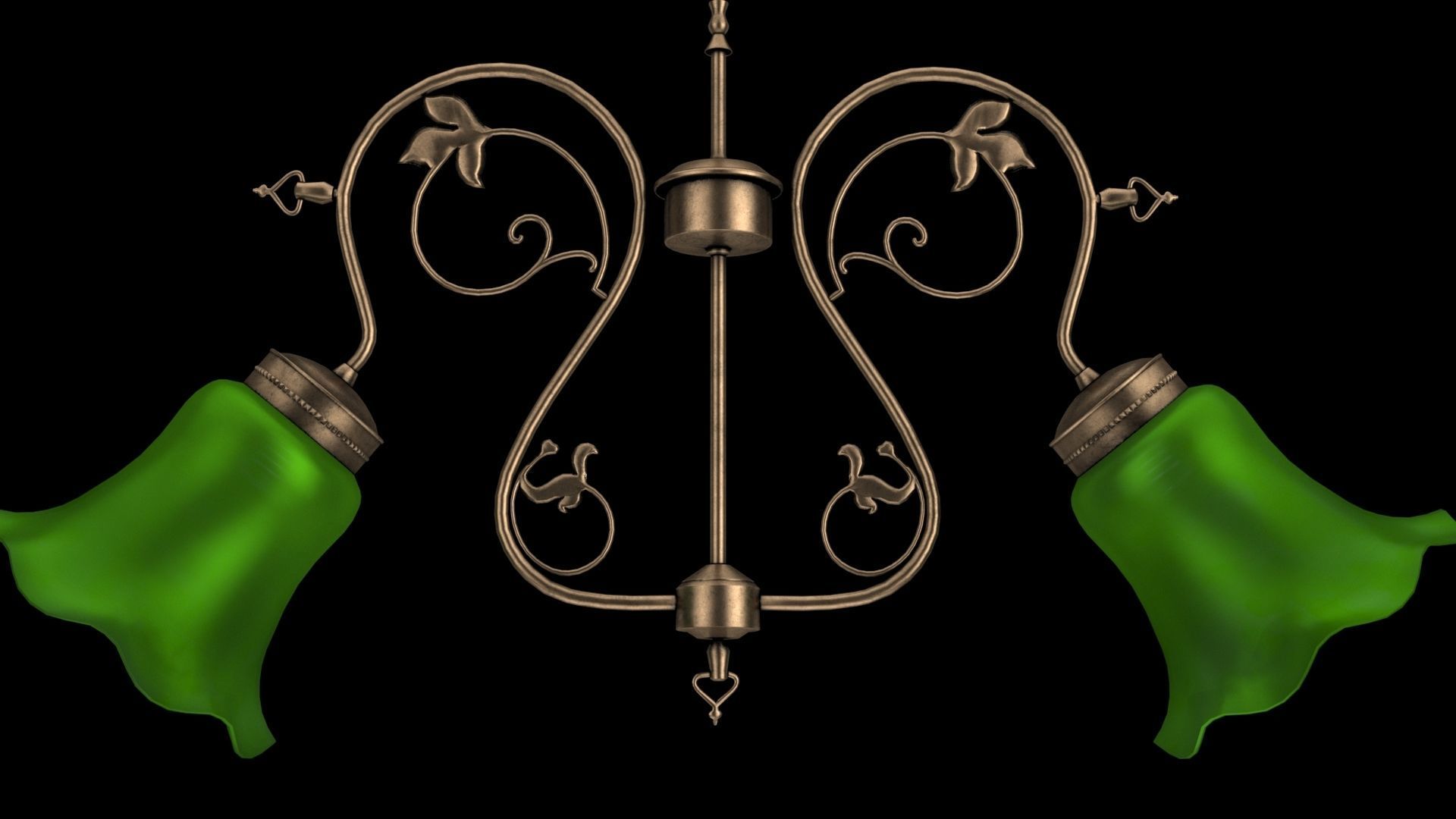 Vintage chandelier 3D model_1
