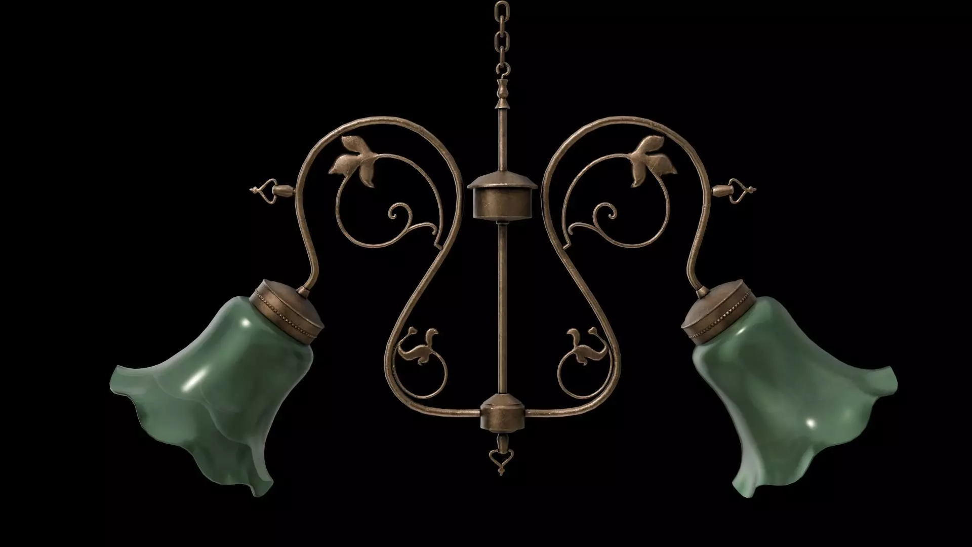 Vintage chandelier 3D model_0