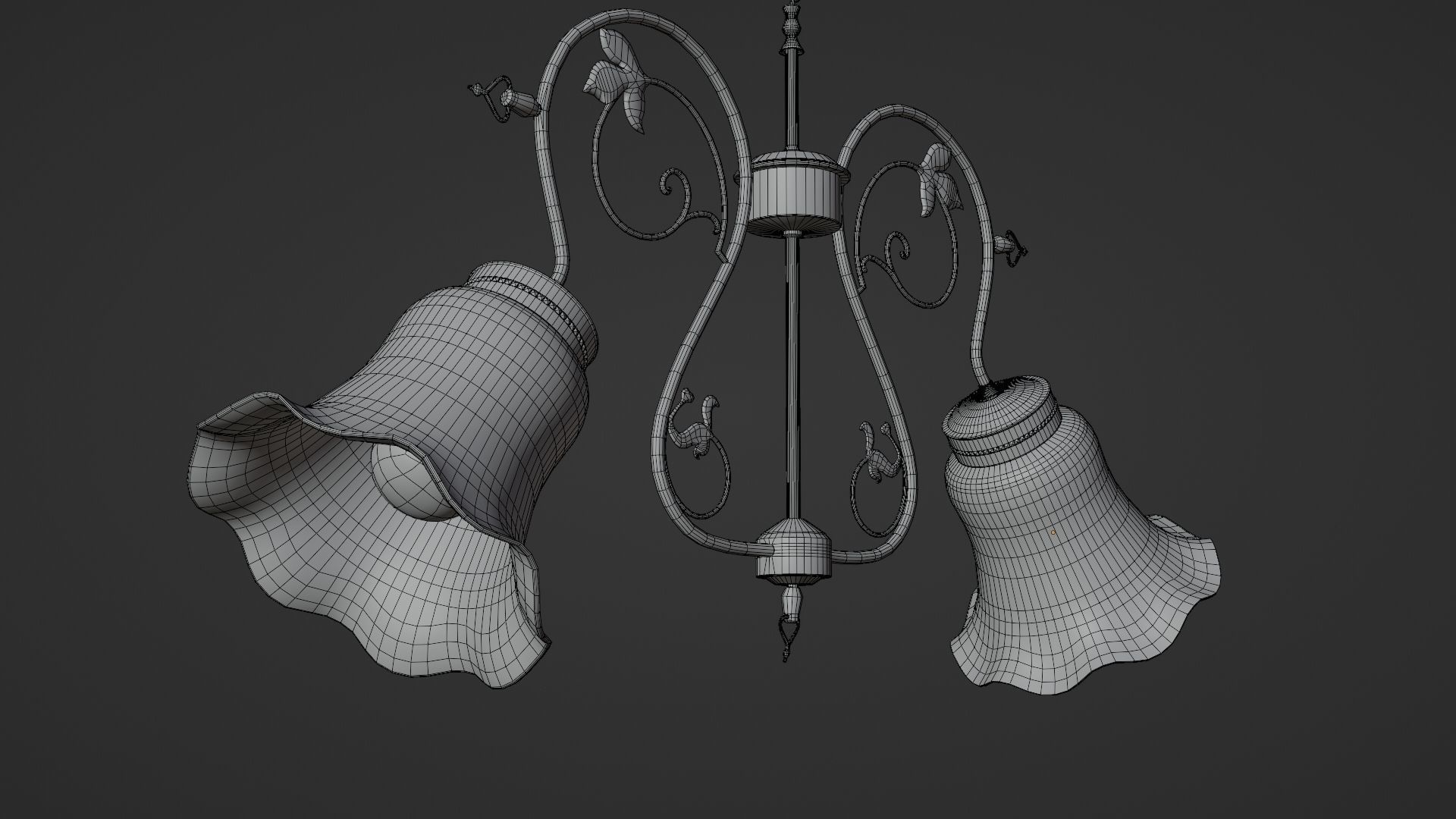 Vintage chandelier 3D model_23