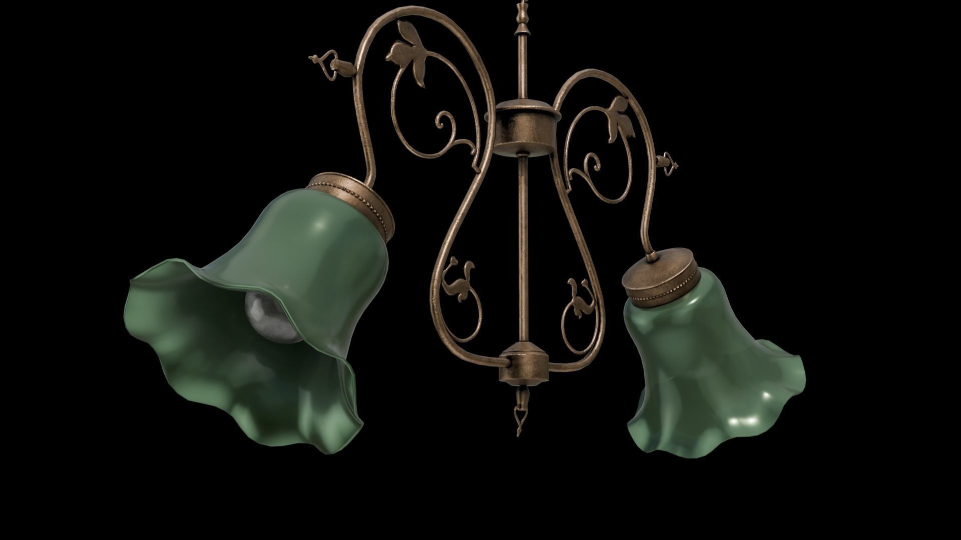 Vintage chandelier 3D model_6
