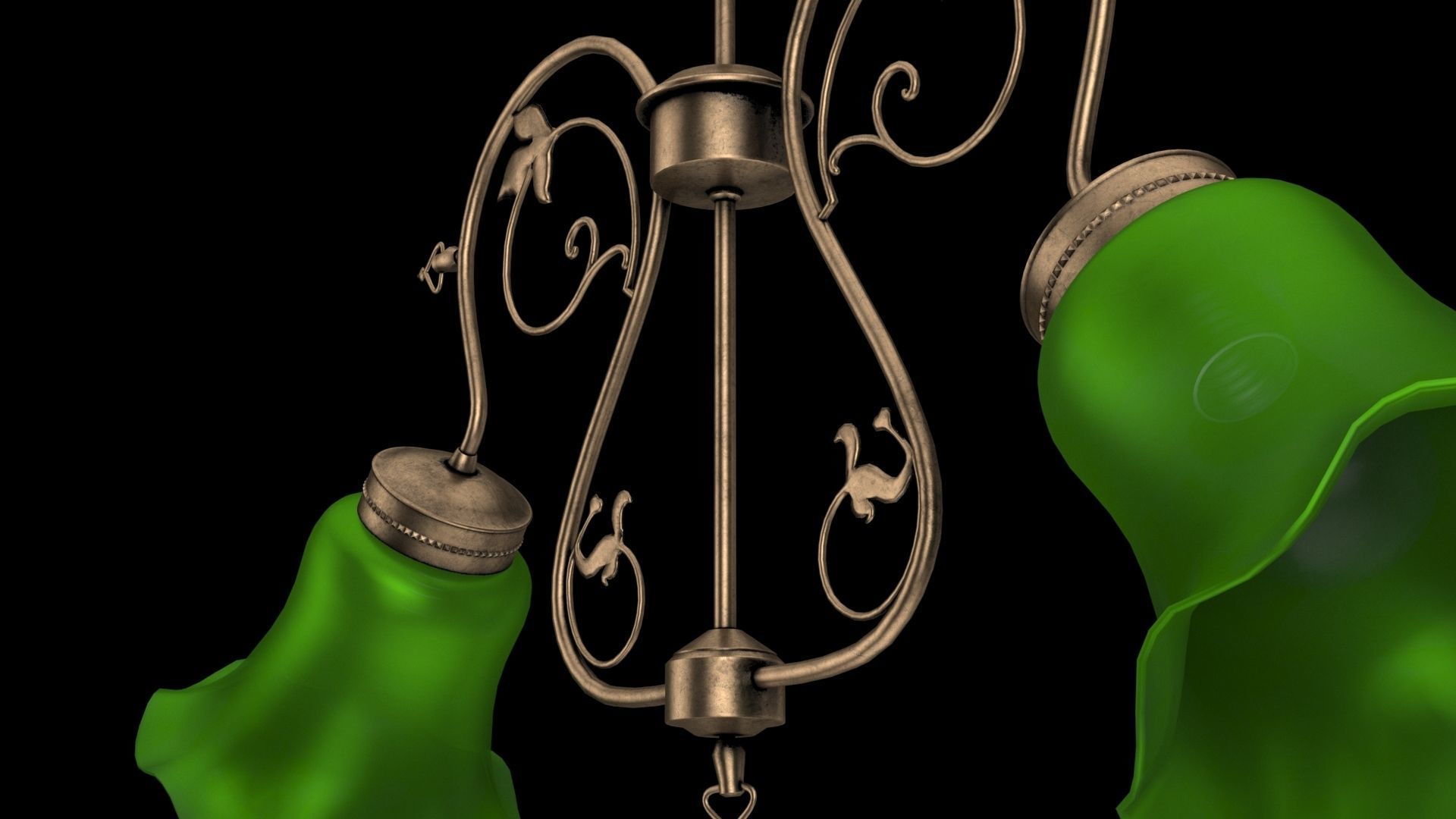 Vintage chandelier 3D model_11