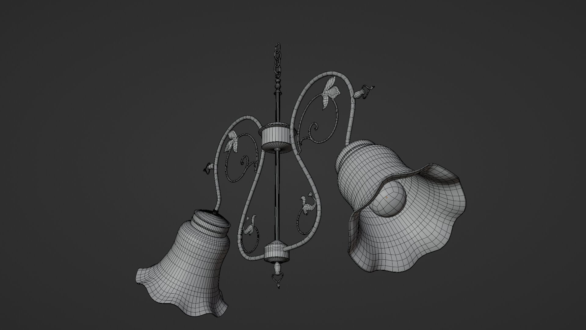 Vintage chandelier 3D model_29