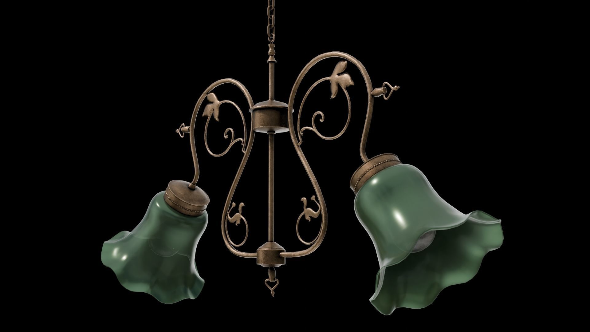 Vintage chandelier 3D model_4
