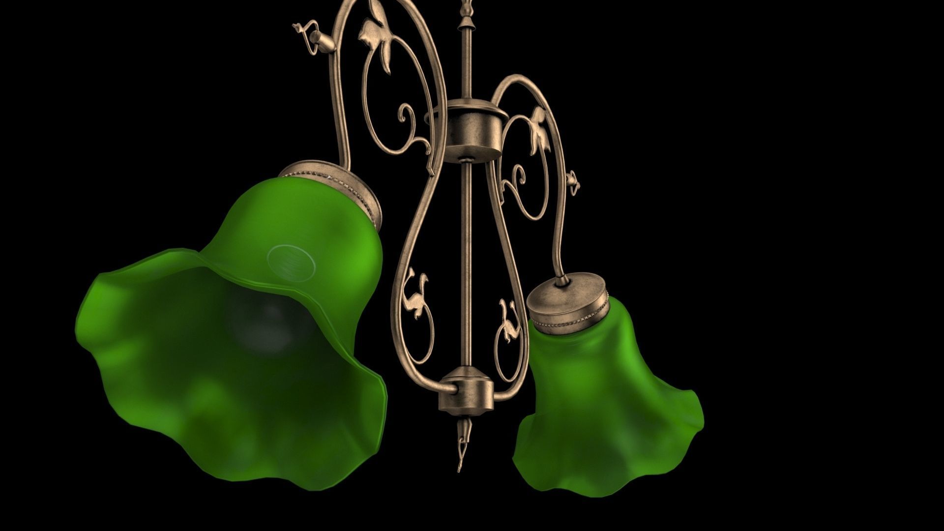 Vintage chandelier 3D model_5