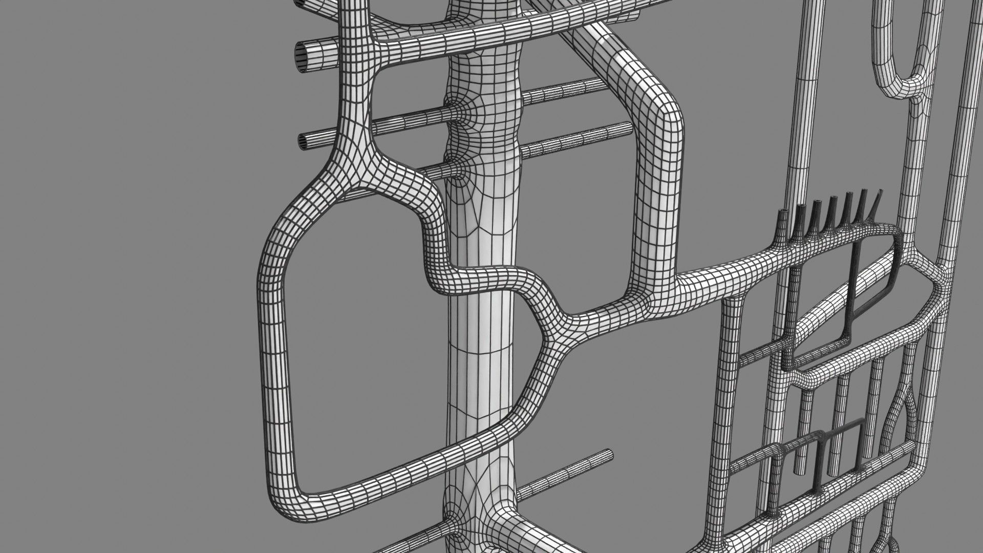 Human arterial system schematic 3D 3D model_135