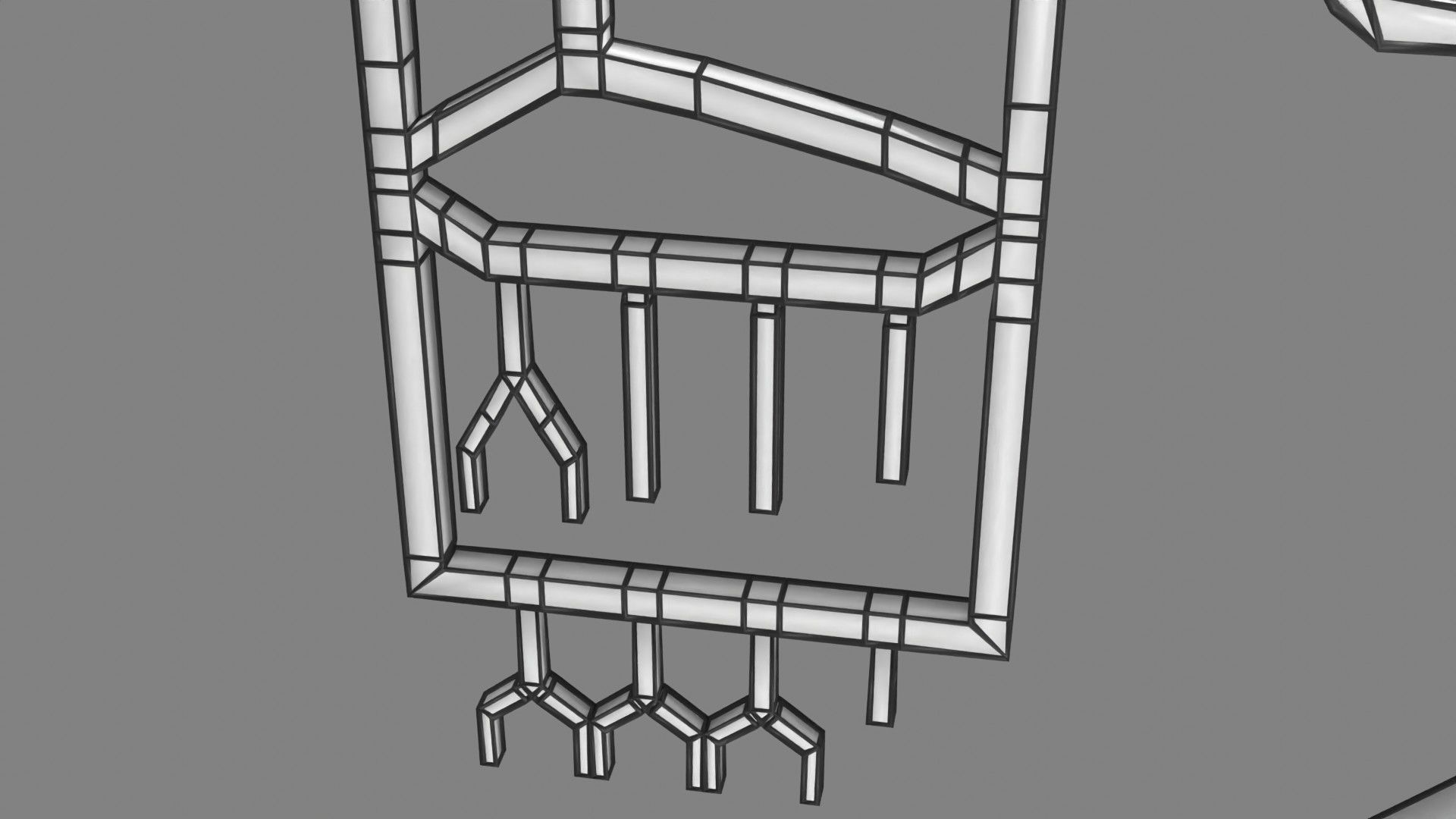 Human arterial system schematic 3D 3D model_97