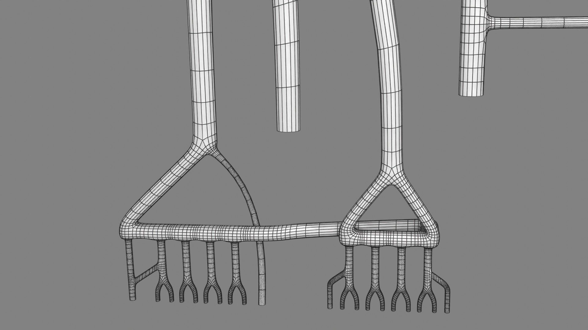 Human arterial system schematic 3D 3D model_143