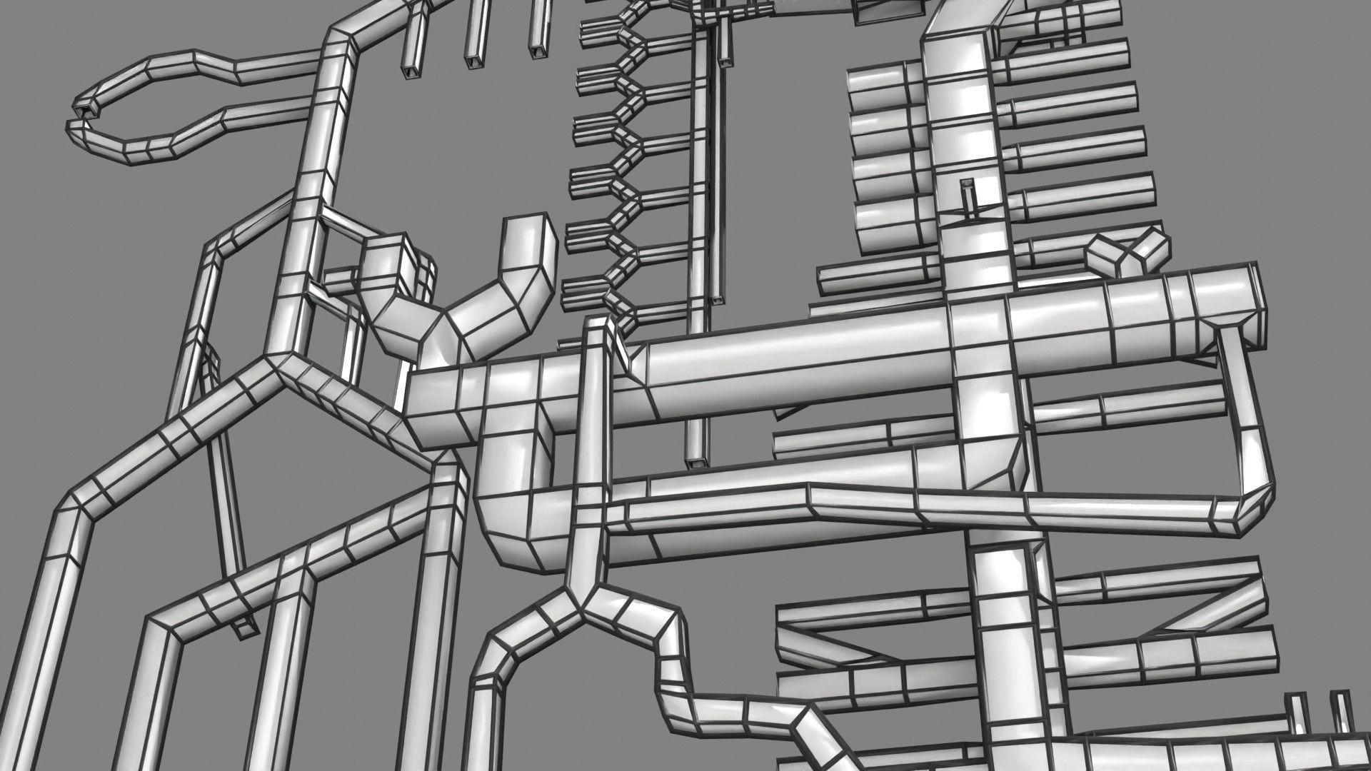 Human arterial system schematic 3D 3D model_113
