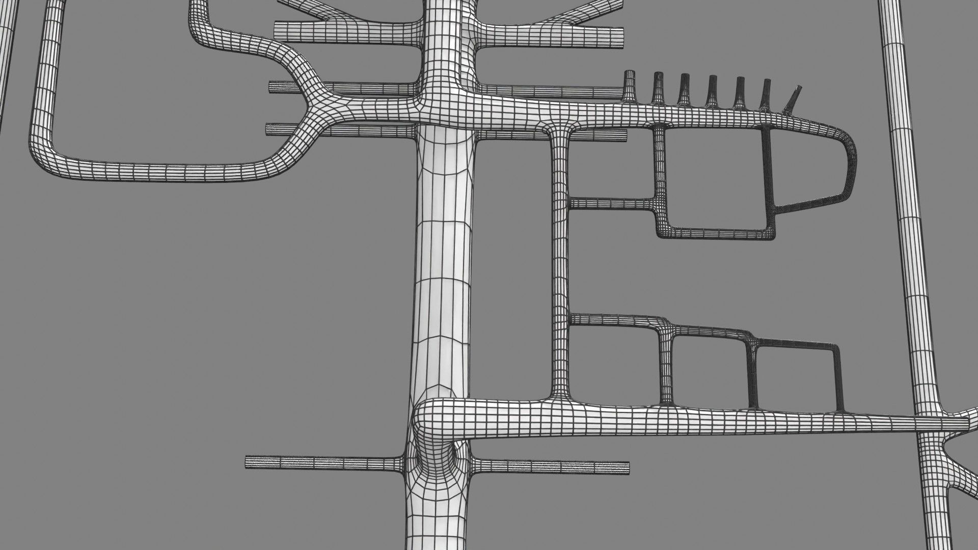 Human arterial system schematic 3D 3D model_138