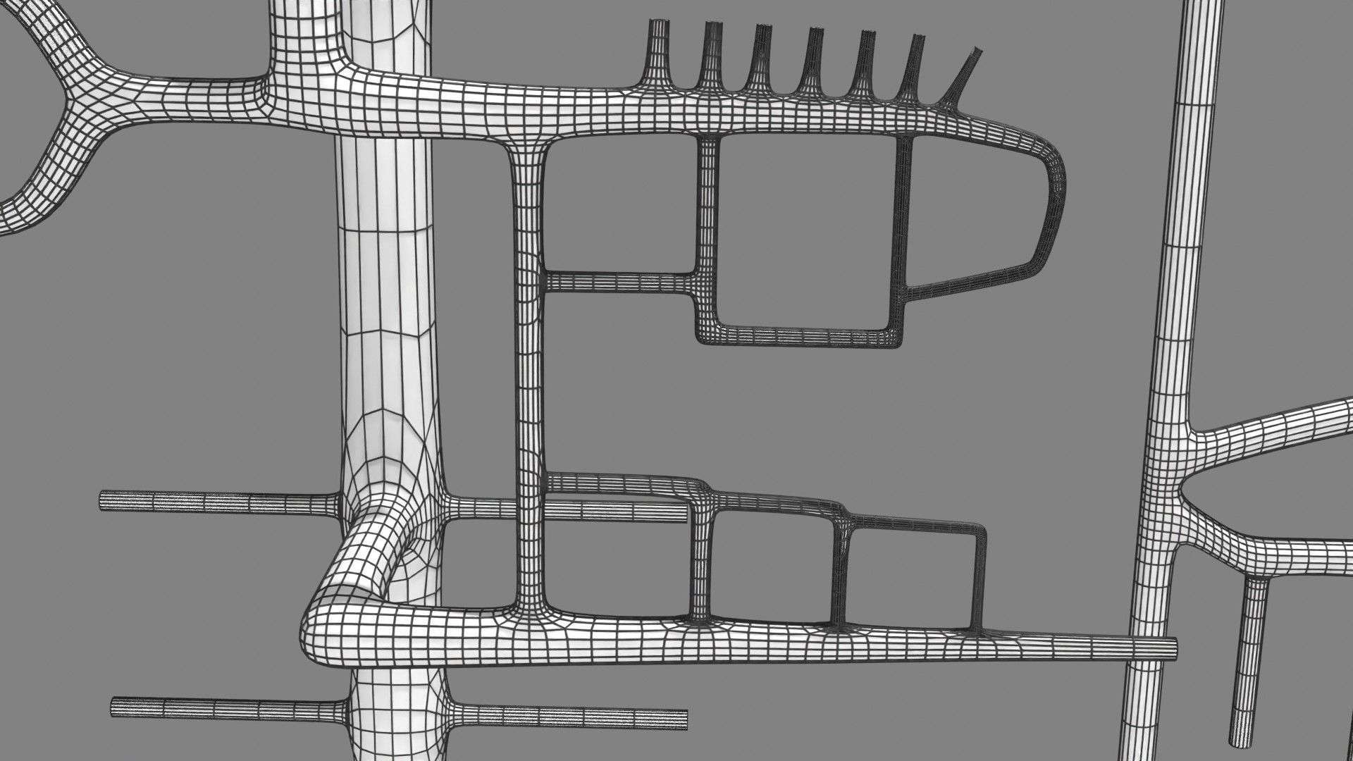 Human arterial system schematic 3D 3D model_137