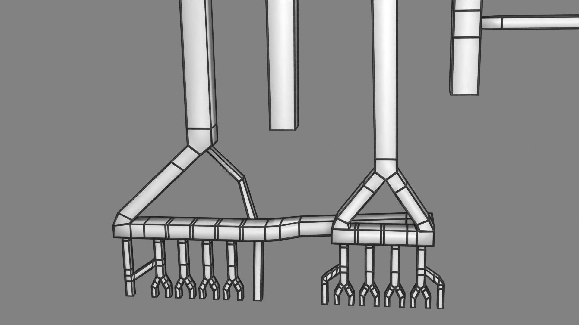 Human arterial system schematic 3D 3D model_115