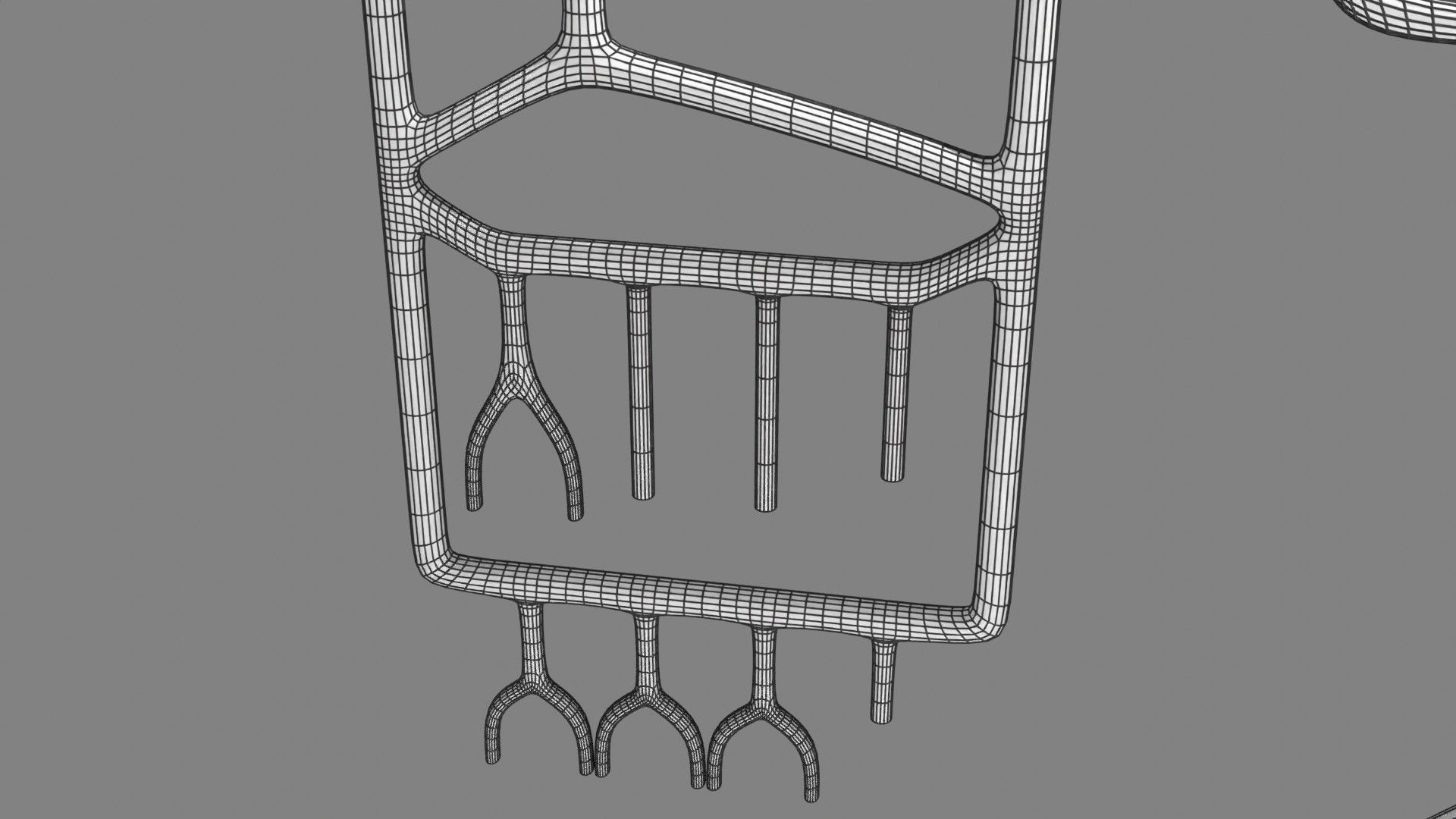 Human arterial system schematic 3D 3D model_125