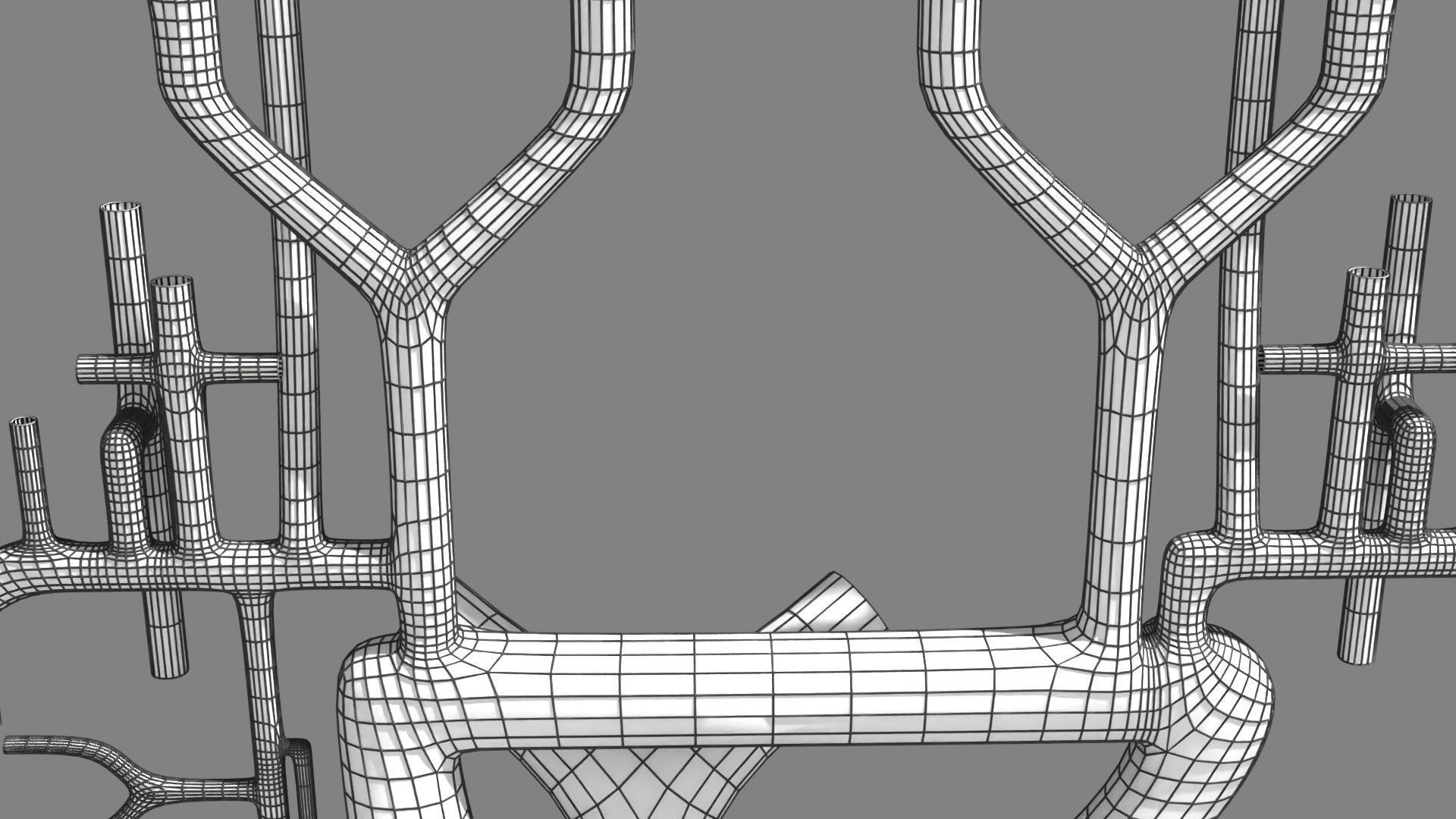 Human arterial system schematic 3D 3D model_122
