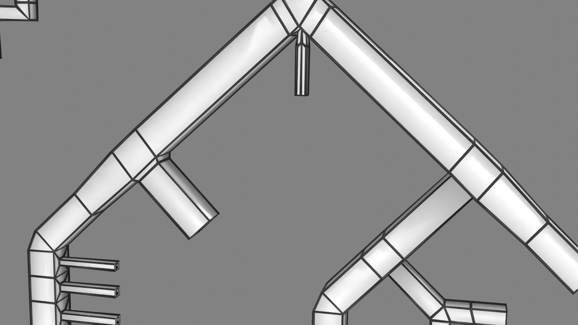 Human arterial system schematic 3D 3D model_114