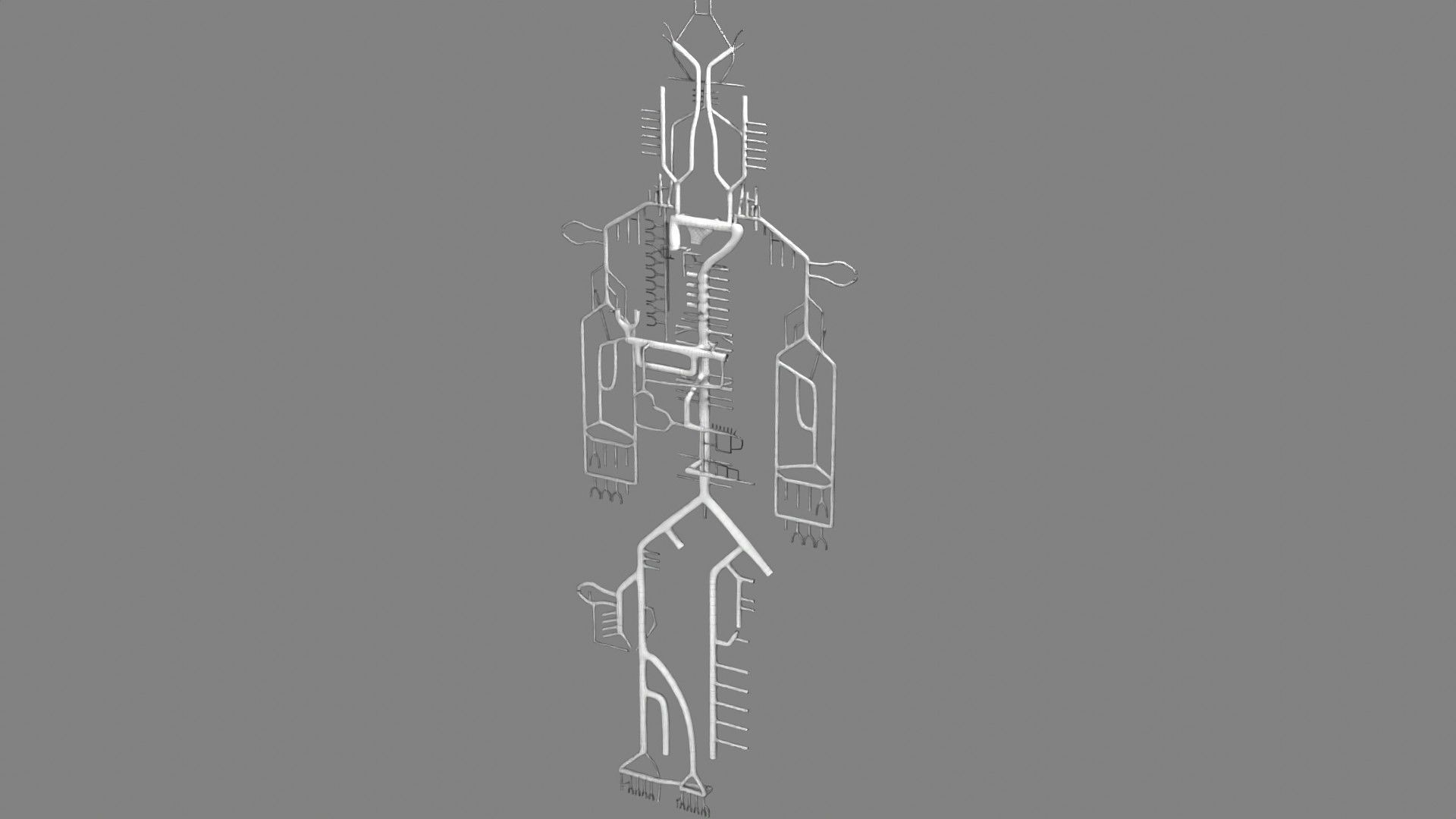 Human arterial system schematic 3D 3D model_116