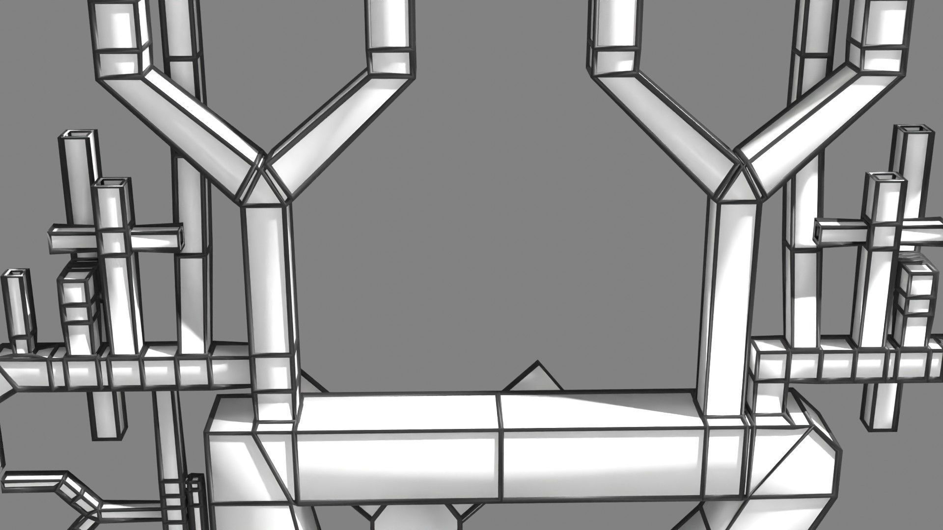 Human arterial system schematic 3D 3D model_94