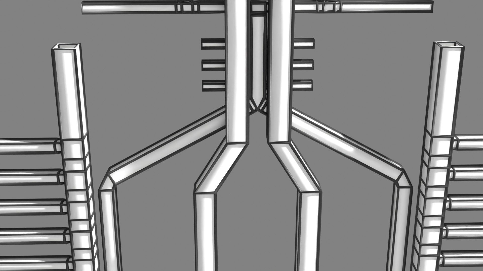 Human arterial system schematic 3D 3D model_93