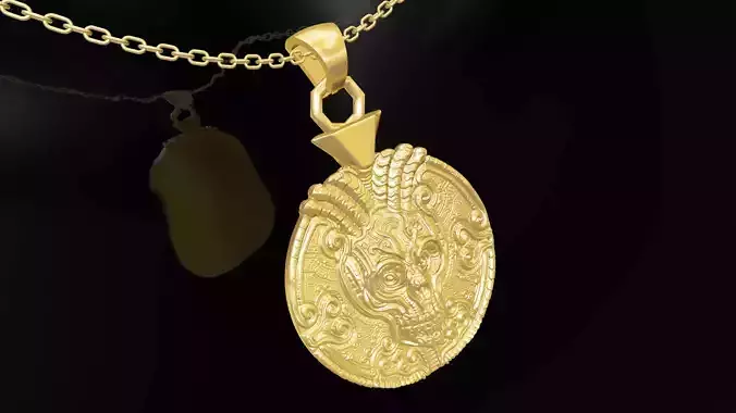 skull gold pendant jewelry