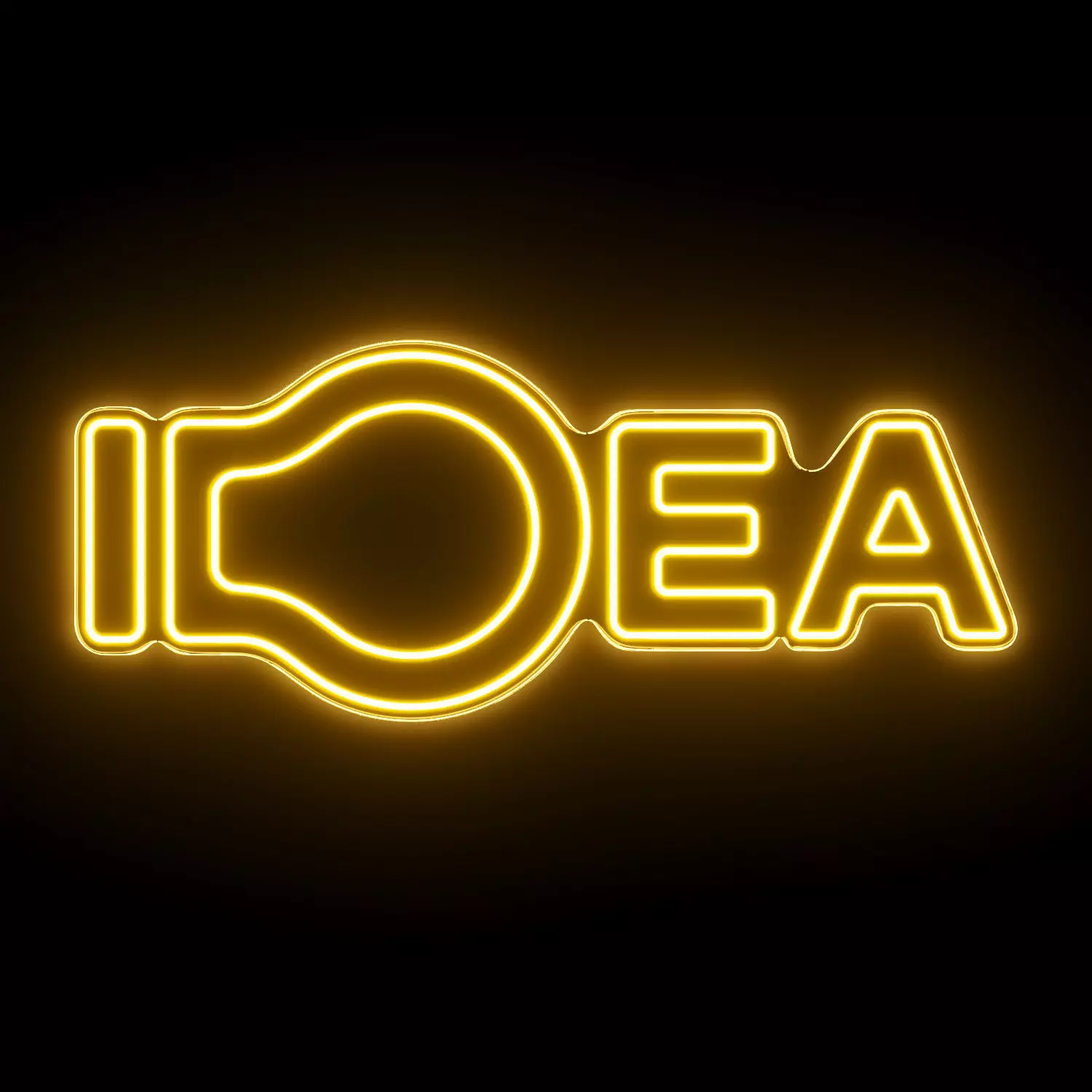 Idea Neon Sign 3D model_0