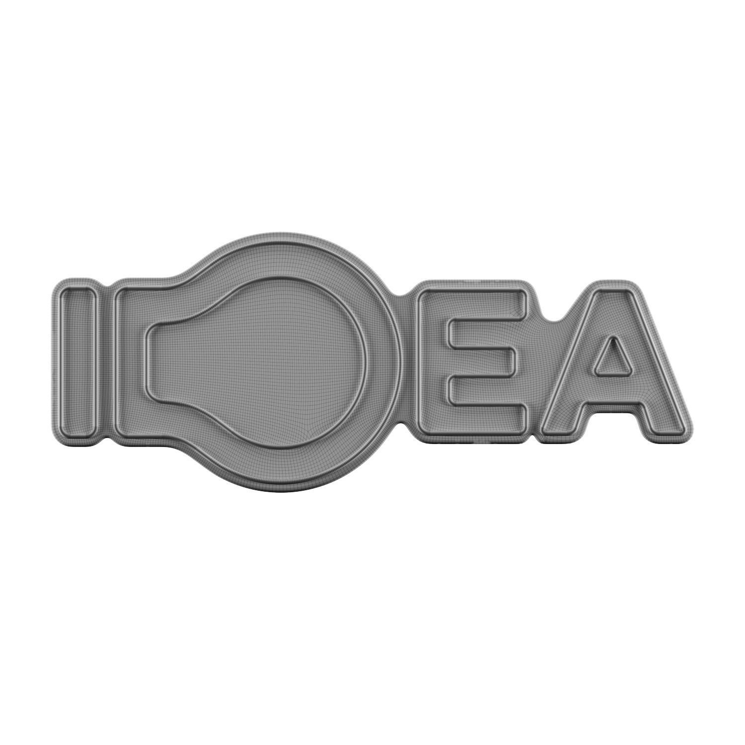 Idea Neon Sign 3D model_1