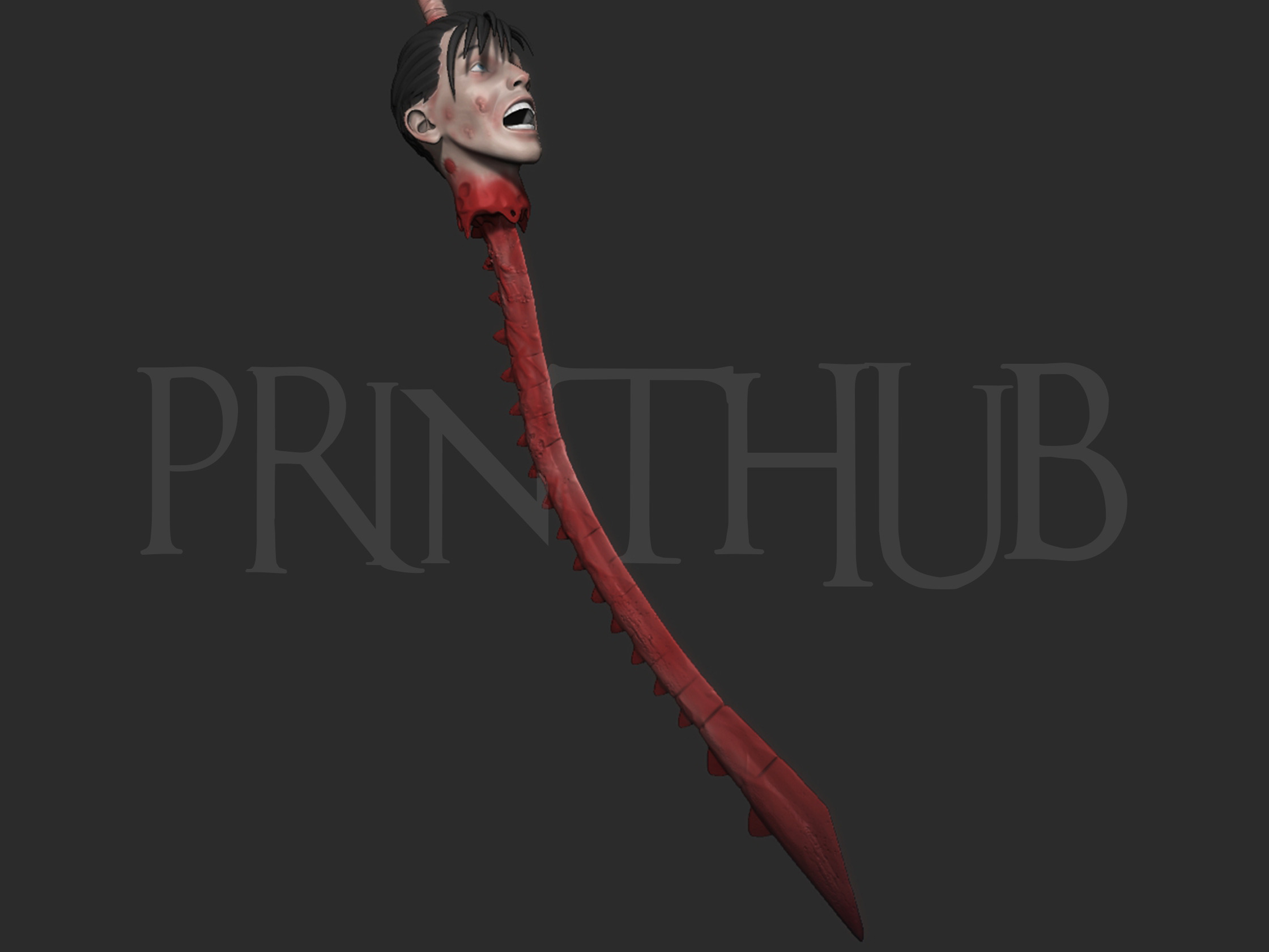 Chainsaw man Yoru Spinal Cord Sword Cosplay 3D print model_5