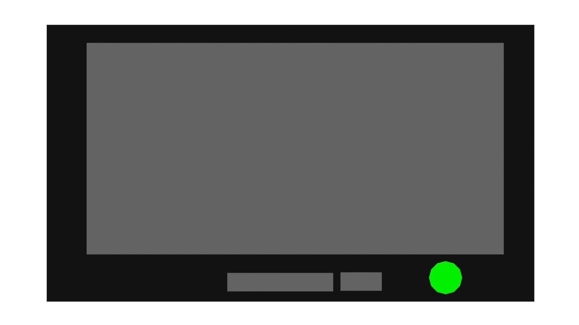 Low Poly Game Ready TV ON Low-poly 3D model_6