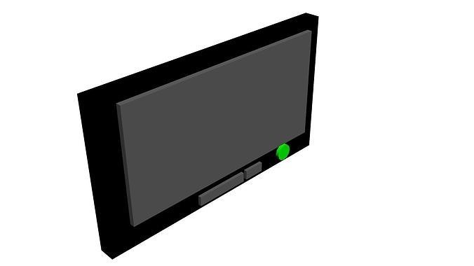 Low Poly Game Ready TV ON Low-poly 3D model