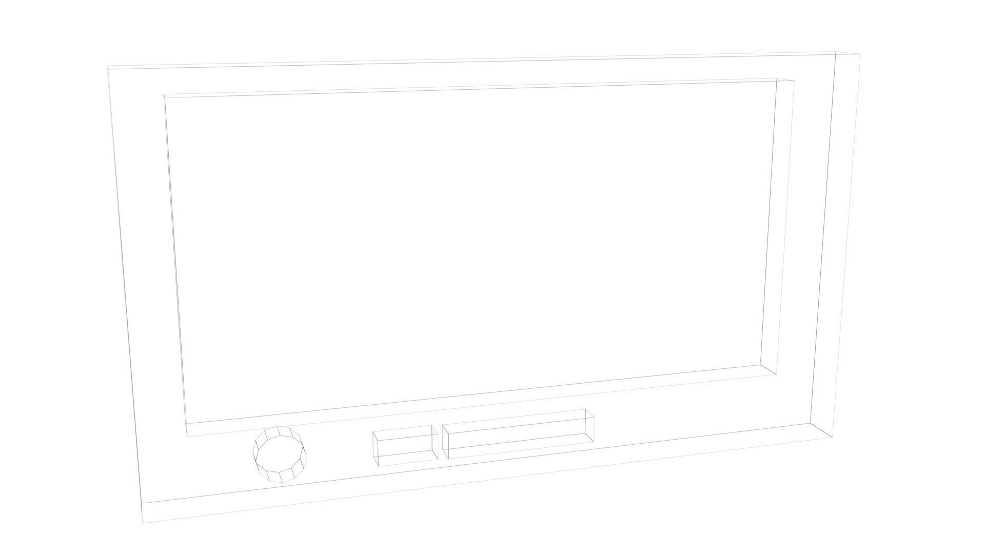 Low Poly Game Ready TV ON Low-poly 3D model_13