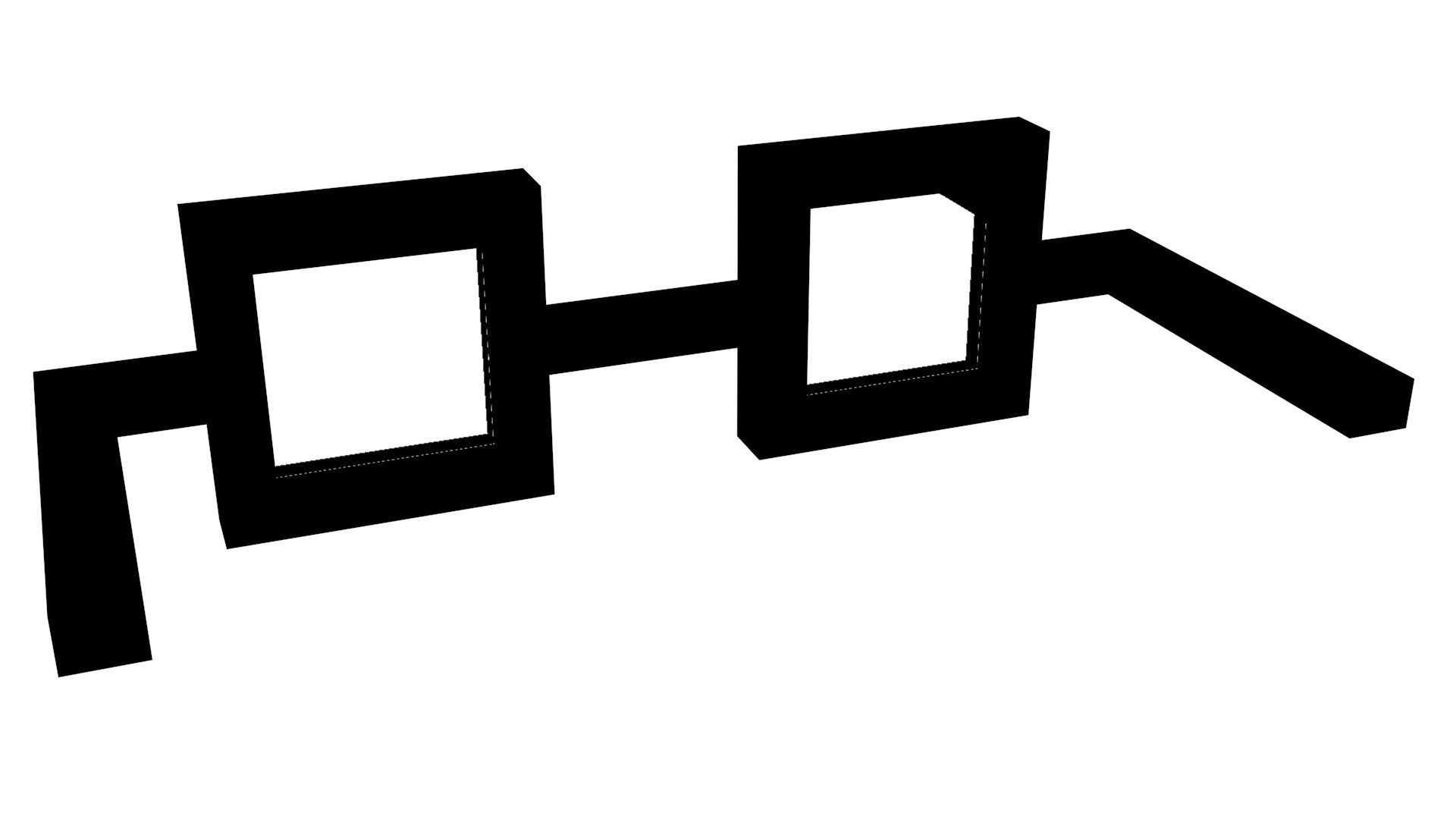 Low Poly Game Ready Glasses Low-poly 3D model_2