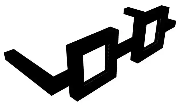 Low Poly Game Ready Glasses Low-poly 3D model