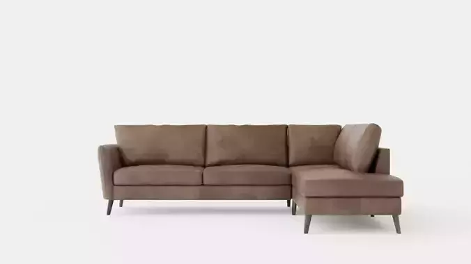 Trend Sofa 3 Seater With Chaise Lounge Right Velvet Mole