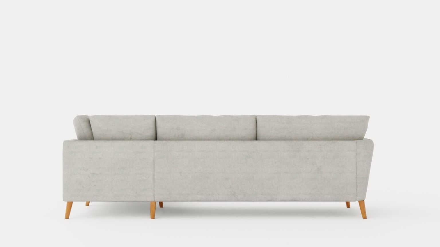 Trend Sofa 3 Seater With Chaise Lounge Right Light Gray Low-poly 3D model_4