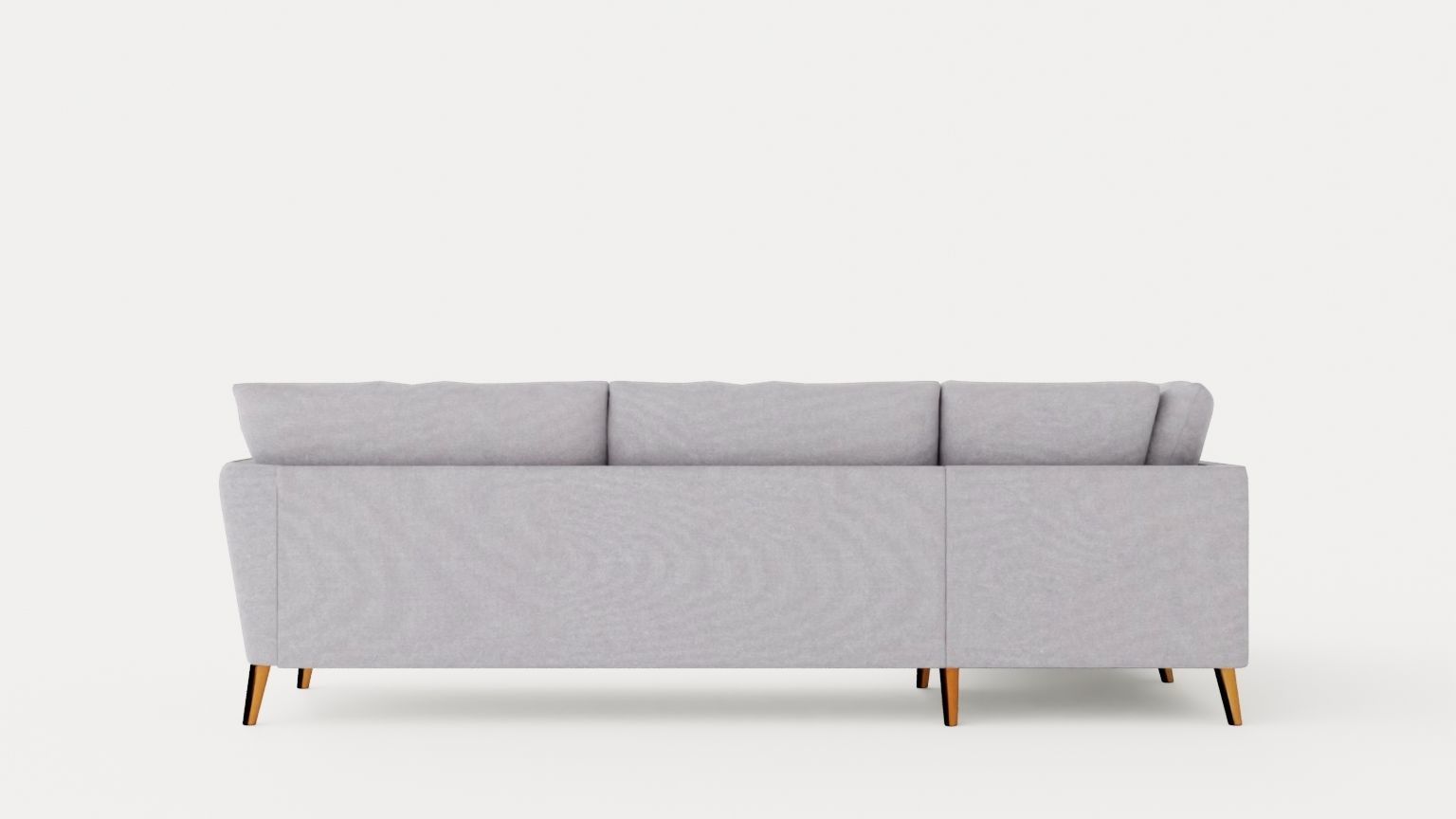 Trend Sofa 3 Seater With Chaise Lounge Left Light Gray Low-poly 3D model_4