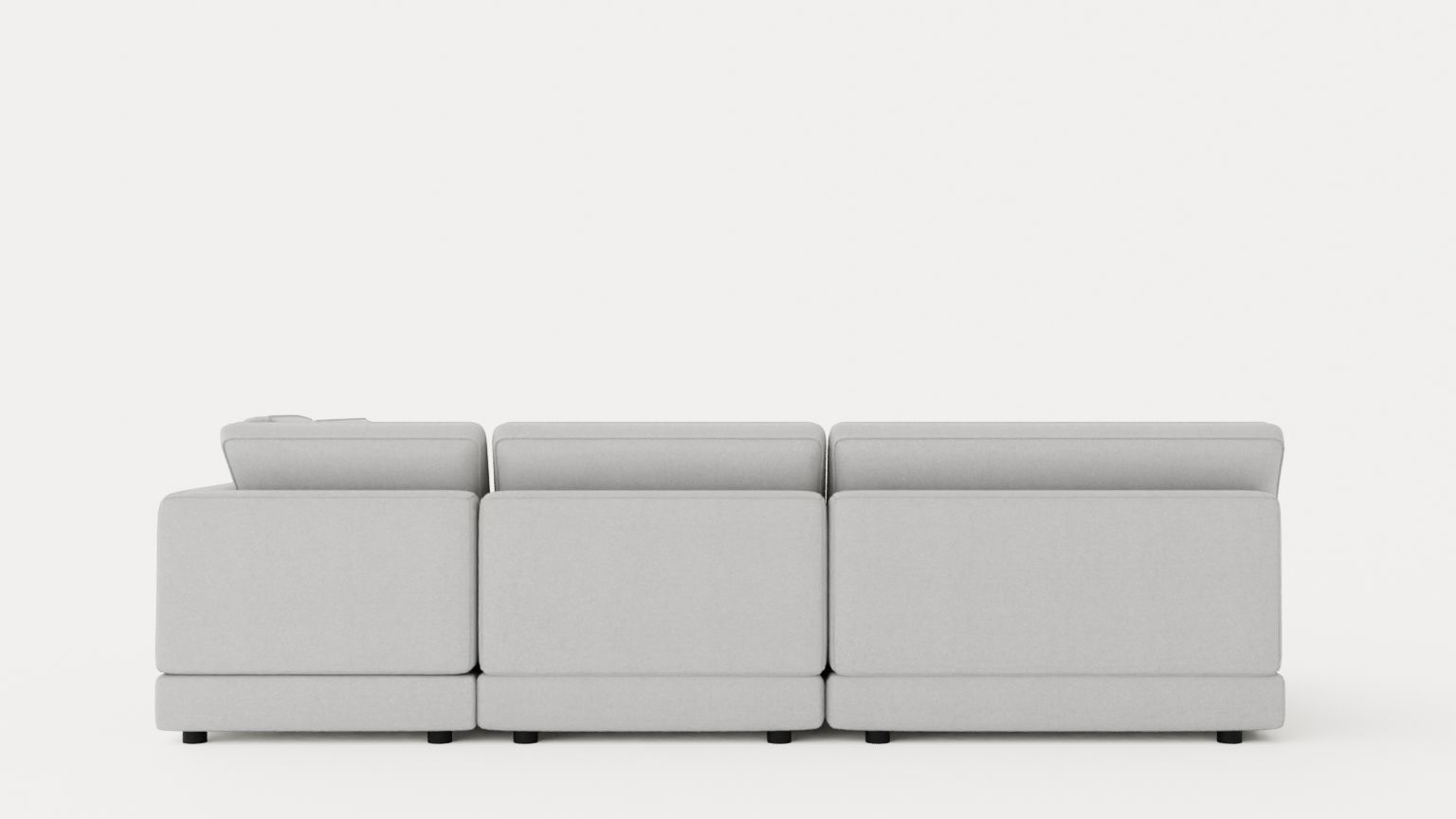 The Arken Modulhorn Sofa With Divan Reversible Velvet Light Gray Low-poly 3D model_2