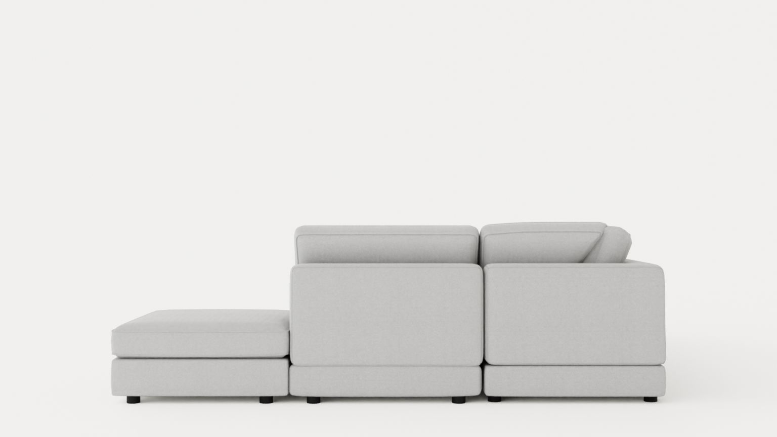 The Arken Modulhorn Sofa With Divan Reversible Velvet Light Gray Low-poly 3D model_4