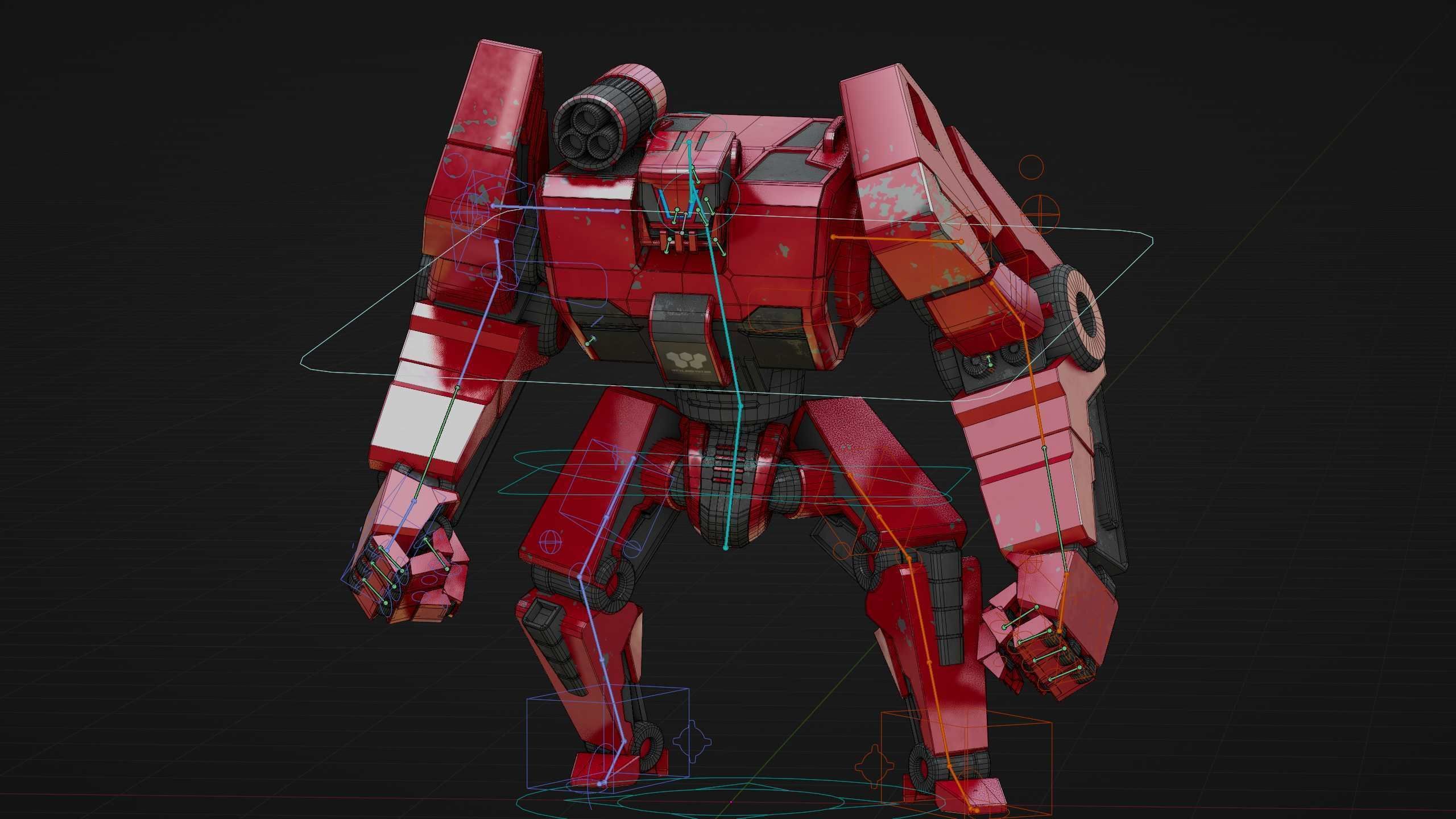 COMBAT DROID XARA  Rigged for Unreal Engine - Unity - MIXAMO 3D model_37