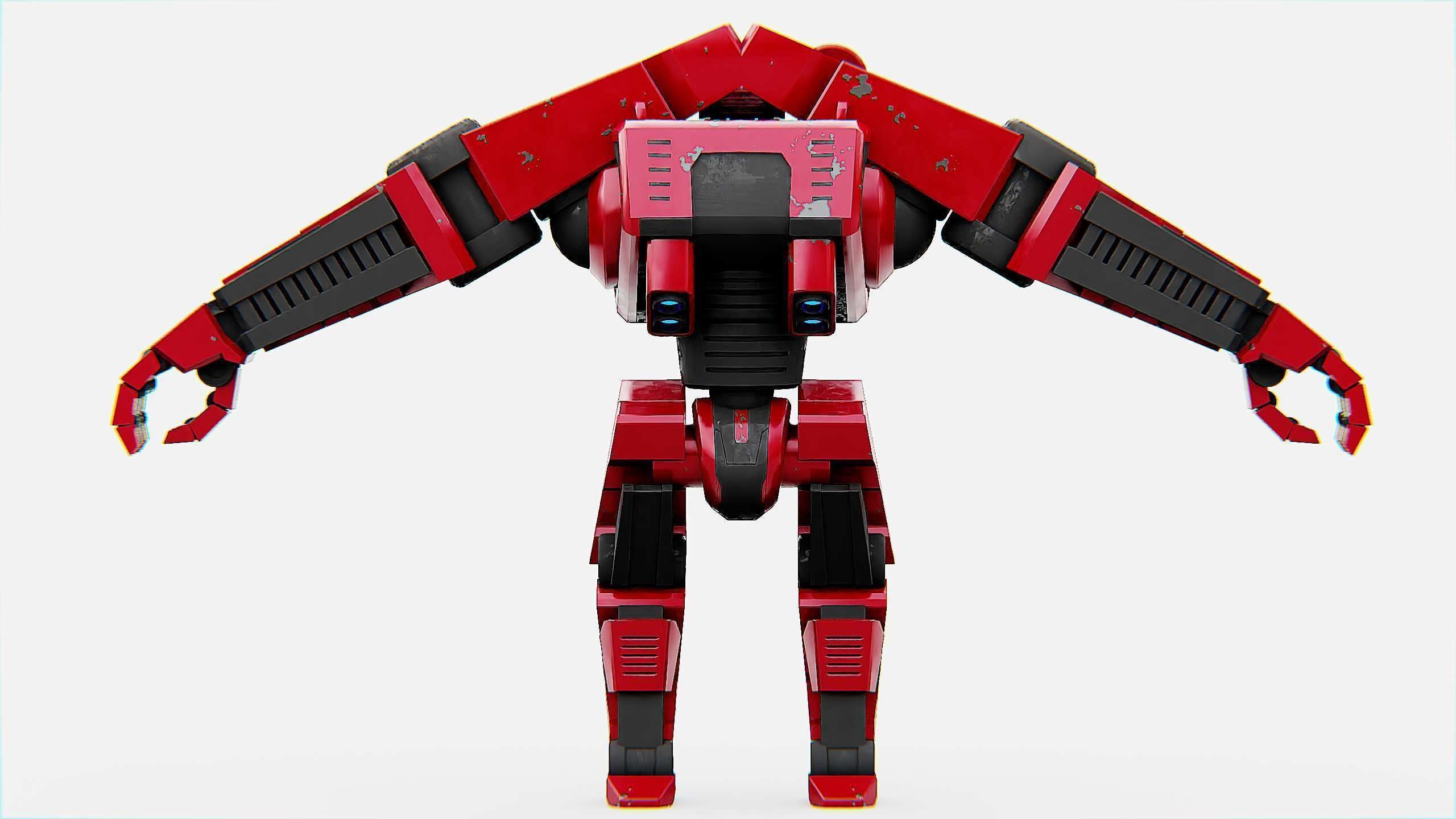 COMBAT DROID XARA  Rigged for Unreal Engine - Unity - MIXAMO 3D model_31