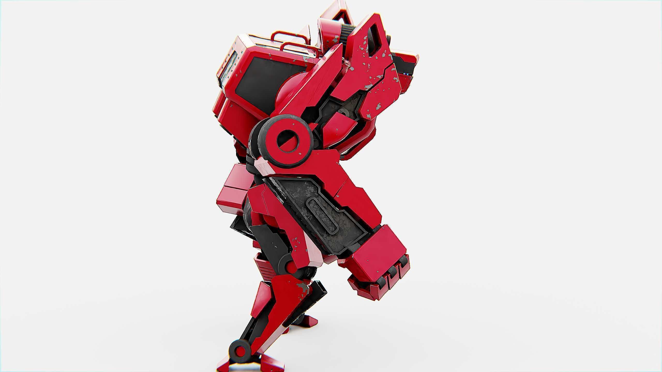 COMBAT DROID XARA  Rigged for Unreal Engine - Unity - MIXAMO 3D model_8