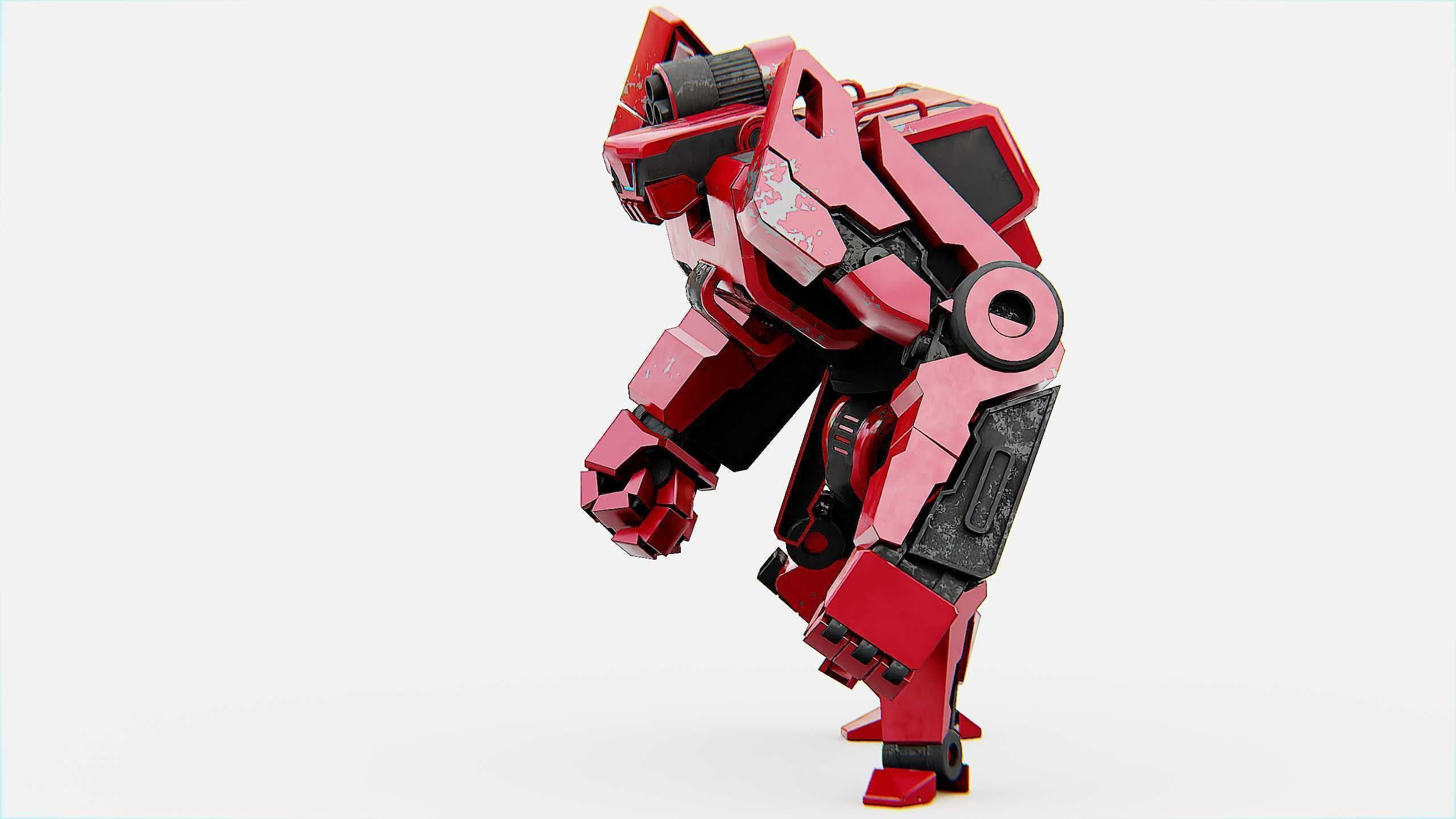 COMBAT DROID XARA  Rigged for Unreal Engine - Unity - MIXAMO 3D model_21