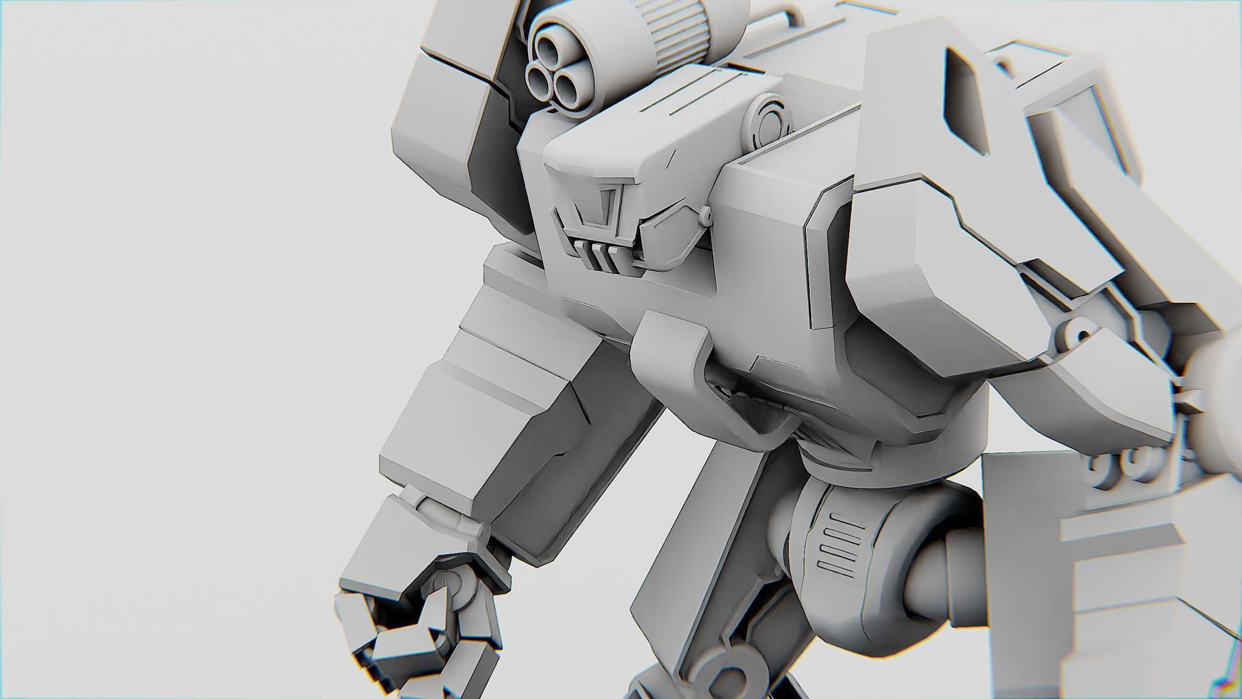 COMBAT DROID XARA  Rigged for Unreal Engine - Unity - MIXAMO 3D model_34