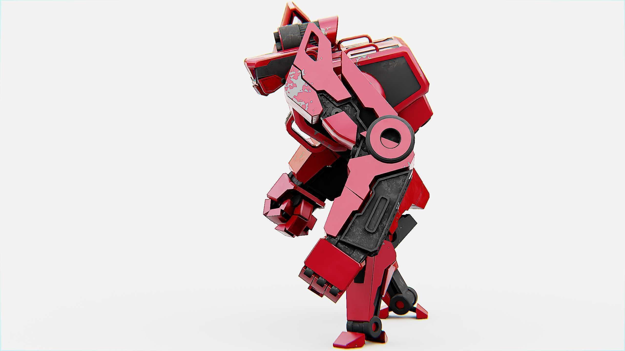 COMBAT DROID XARA  Rigged for Unreal Engine - Unity - MIXAMO 3D model_20