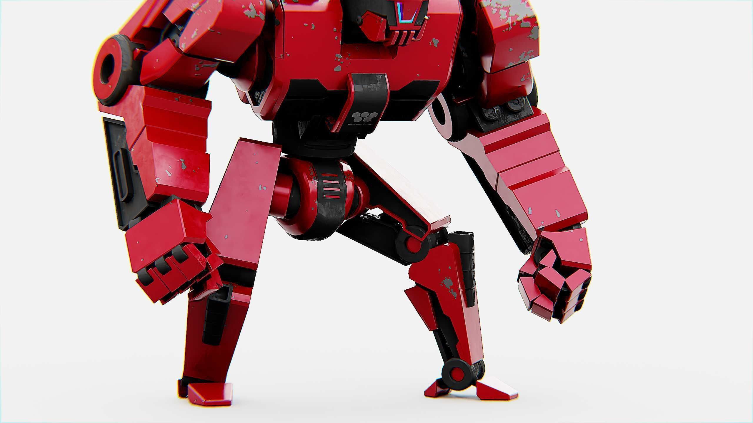 COMBAT DROID XARA  Rigged for Unreal Engine - Unity - MIXAMO 3D model_29