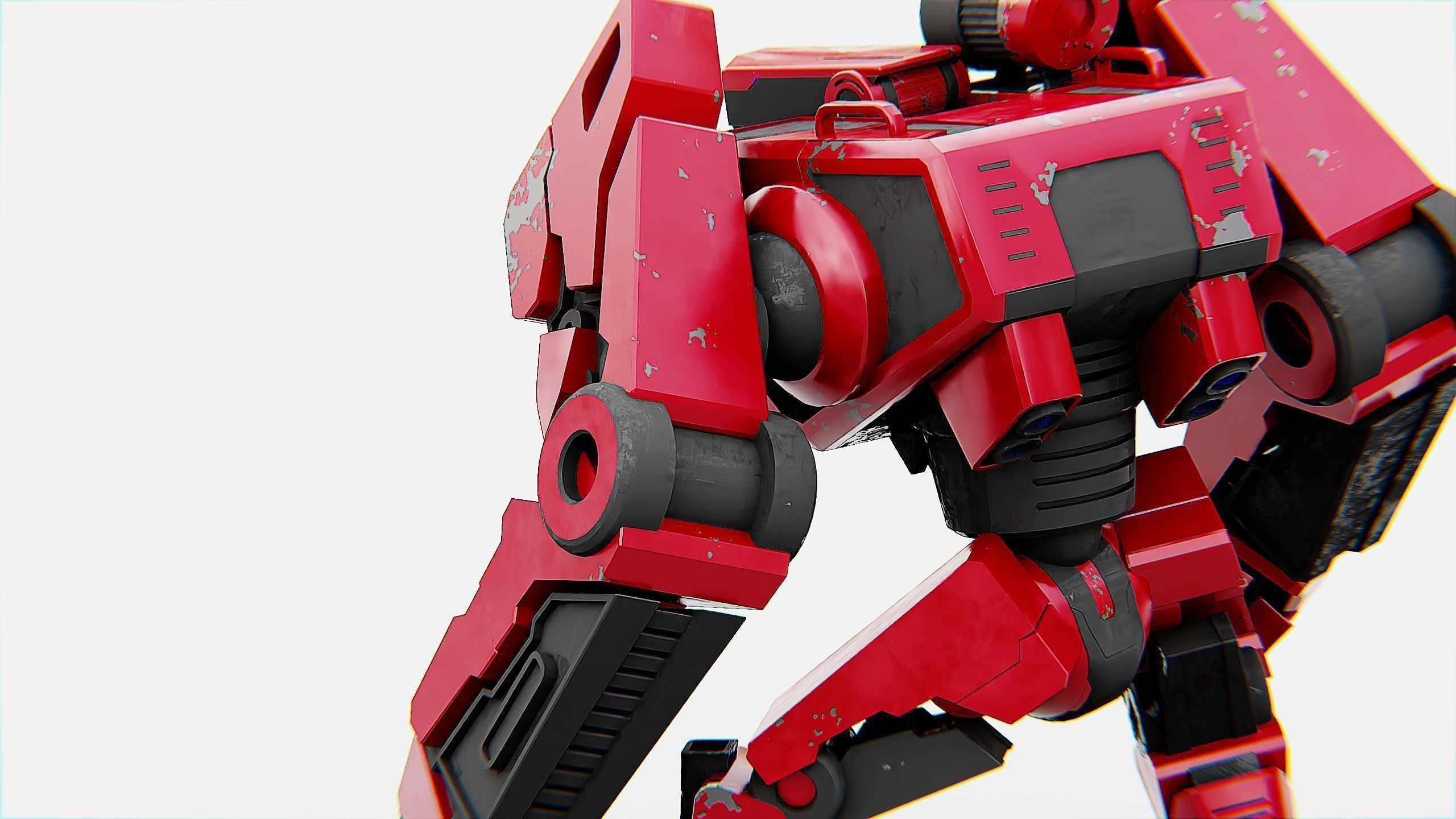 COMBAT DROID XARA  Rigged for Unreal Engine - Unity - MIXAMO 3D model_26