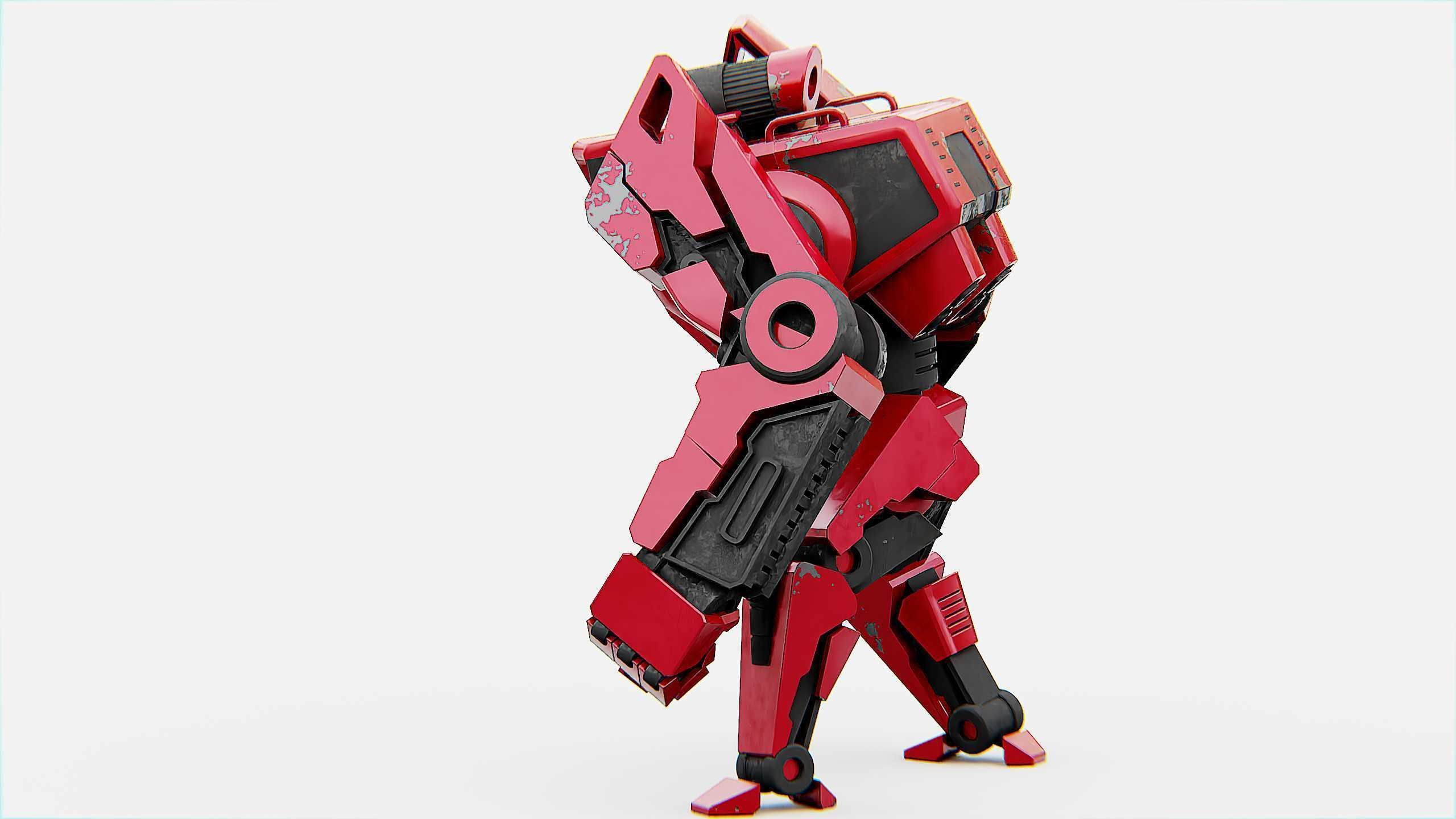 COMBAT DROID XARA  Rigged for Unreal Engine - Unity - MIXAMO 3D model_19