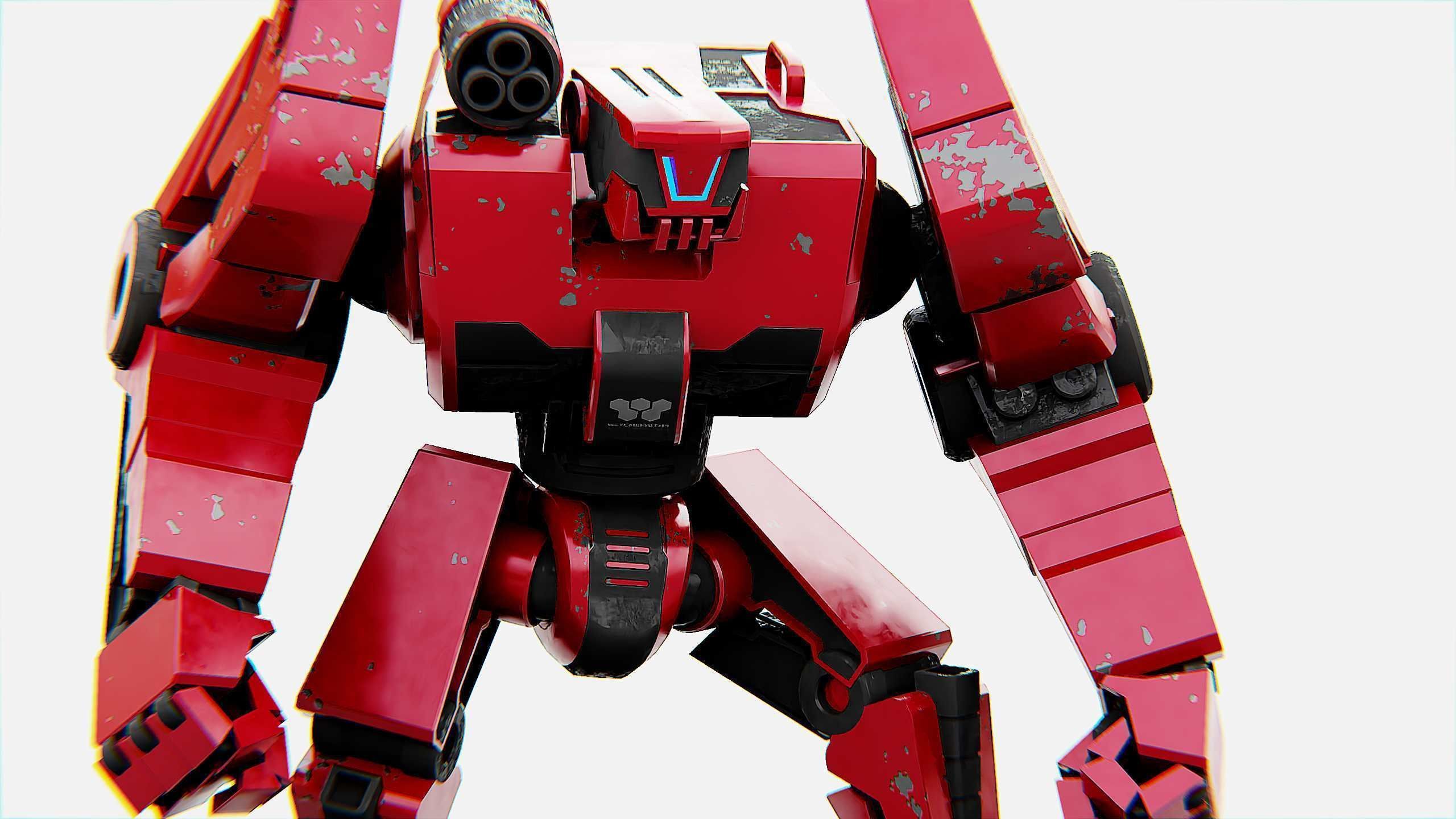 COMBAT DROID XARA  Rigged for Unreal Engine - Unity - MIXAMO 3D model_27